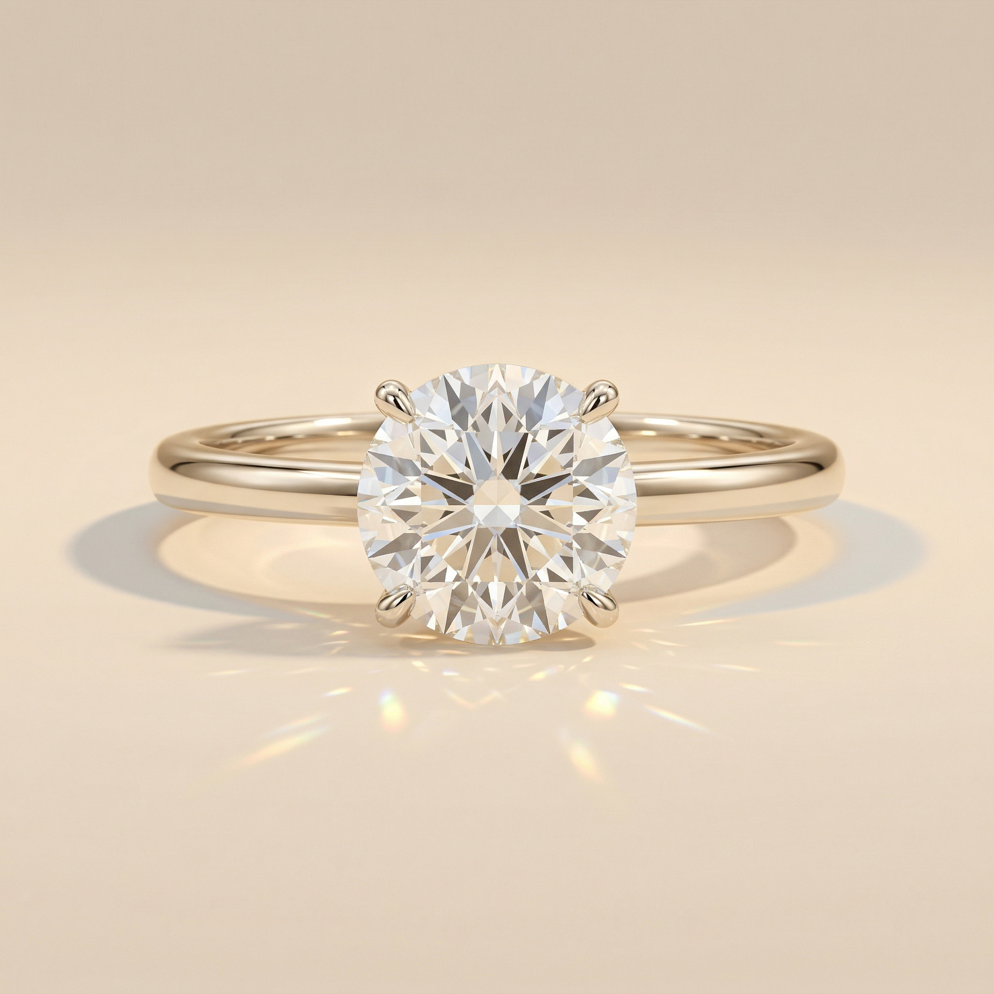 Solitaire rond brillant