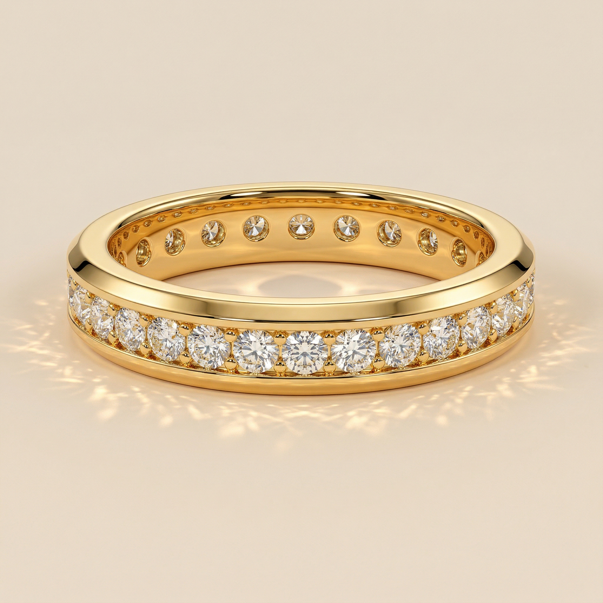 Tour complet brillant rond serti grains