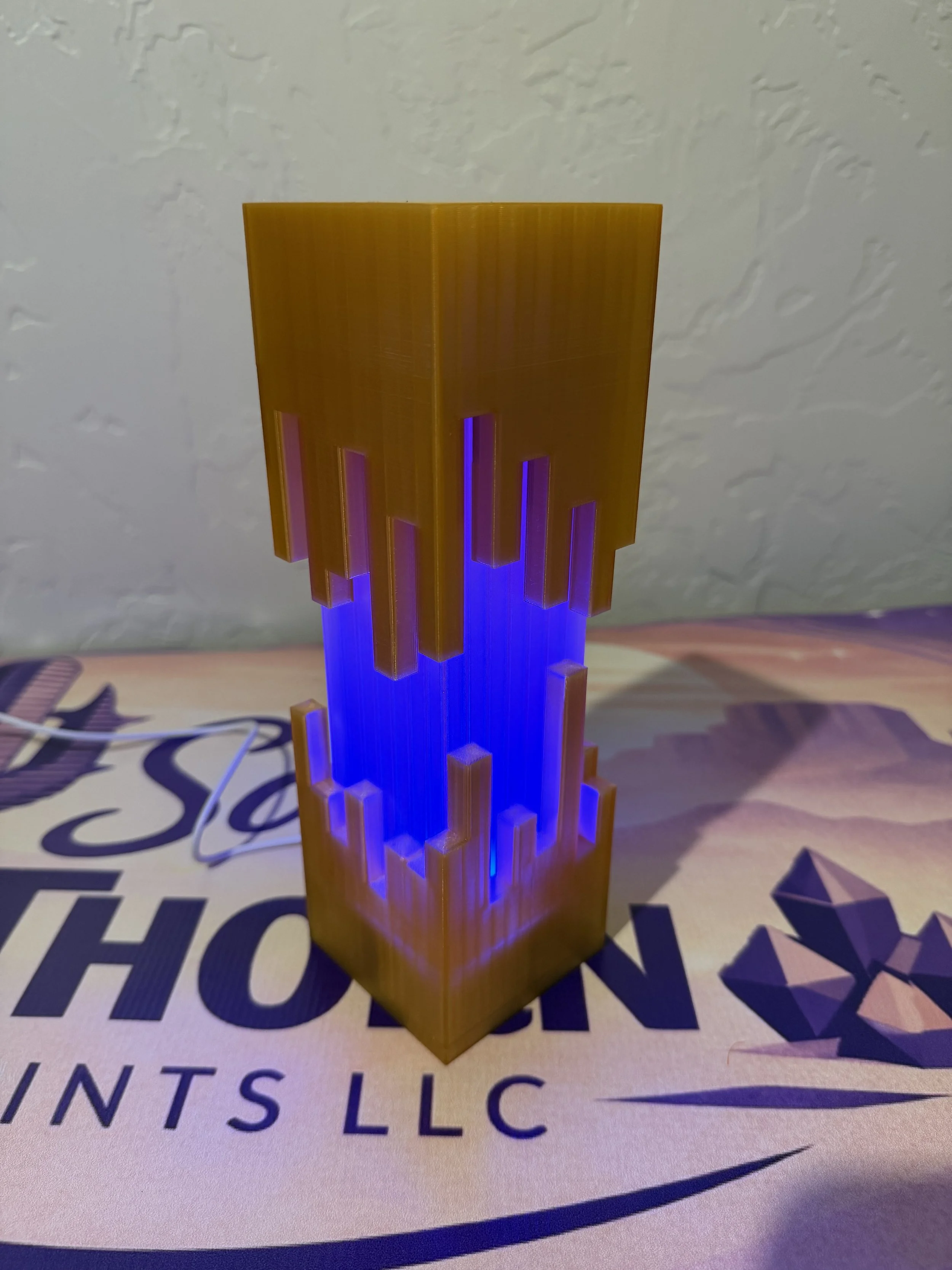 Prism Drift Lamp - Pink and Purple