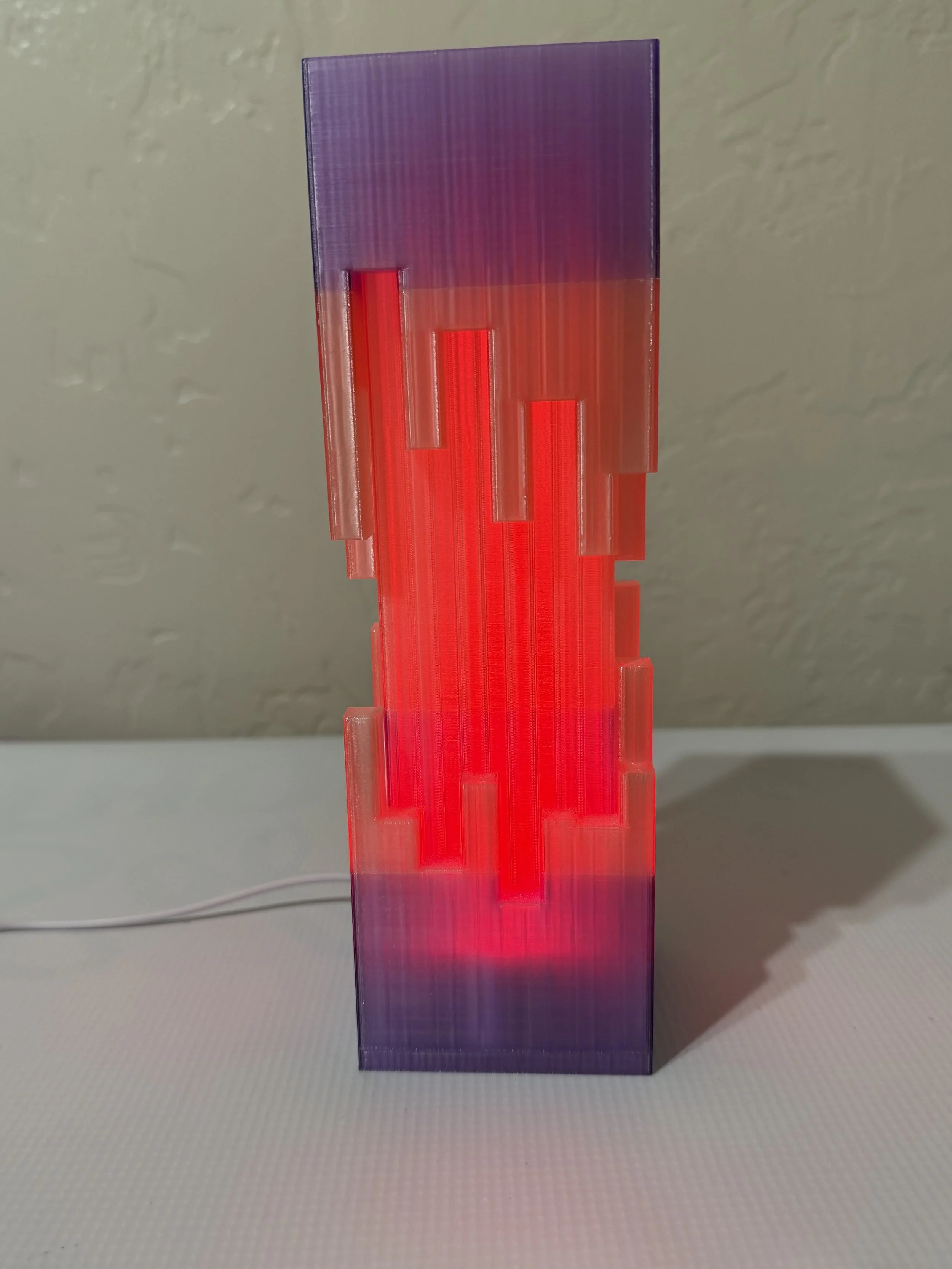 Prism Drift Lamp - Pink and Orange