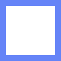 Empty black picture frame on a blue background