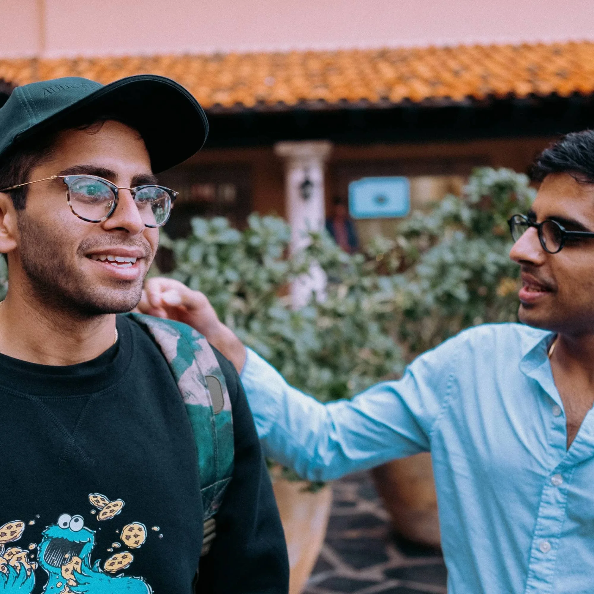 Two students having a conversation during an inclusive study abroad experience
