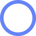 Illustrative icon with blue circular outline