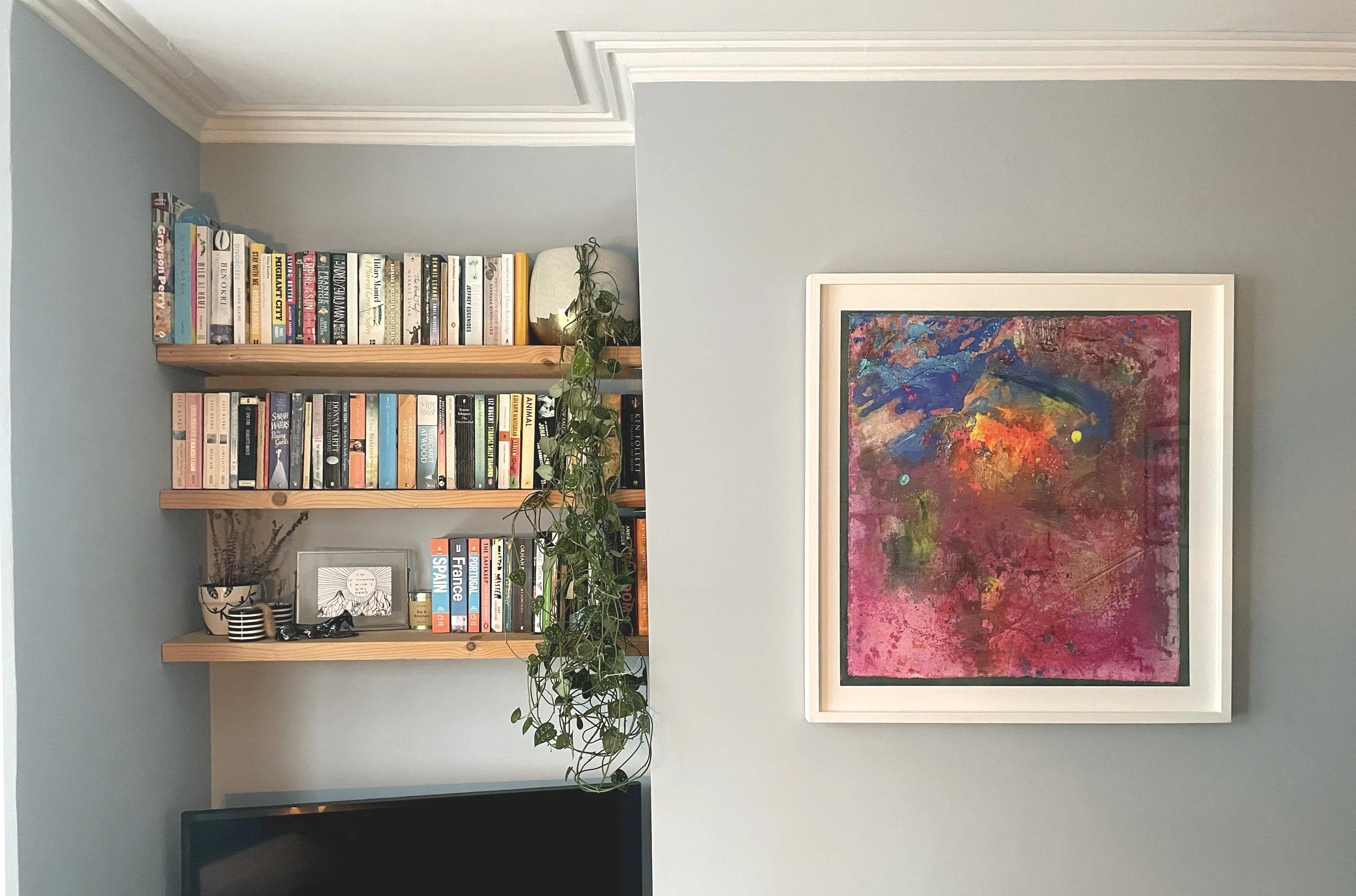 living room decorated