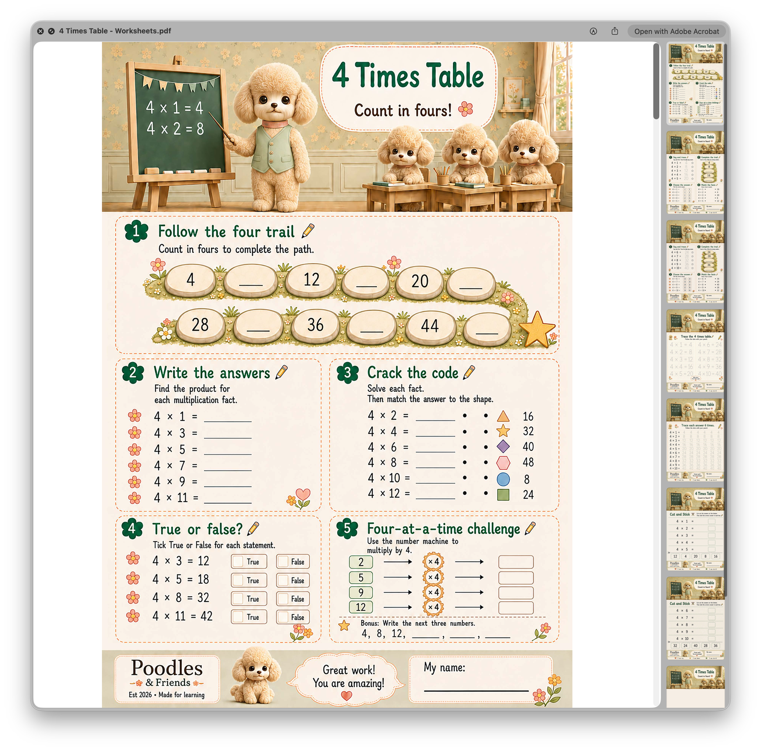 Times Table, Different Ways to Learn