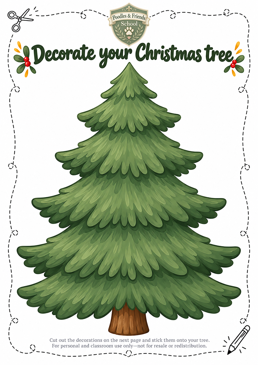 Poodles & Friends Sticker Collection 014 - Christmas Seasons – Free Printable Reward Stickers