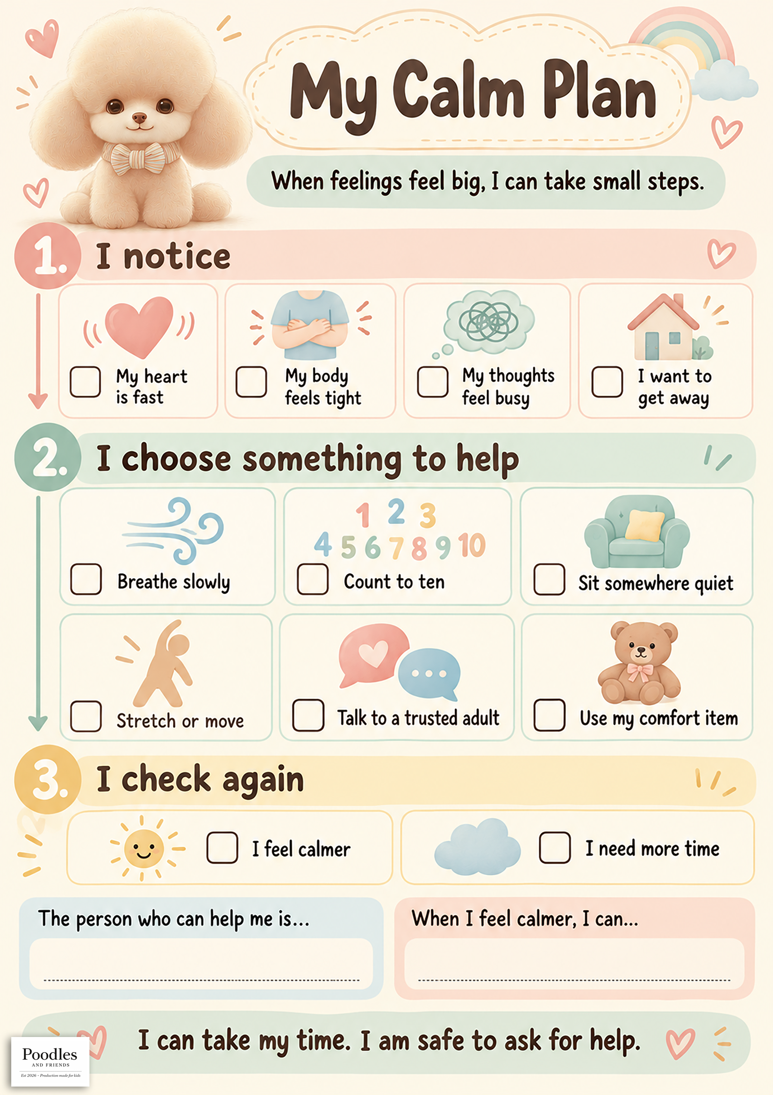 Wellbeing Collection 003 — My Calm Plan (Free Printable Wellbeing Activity)