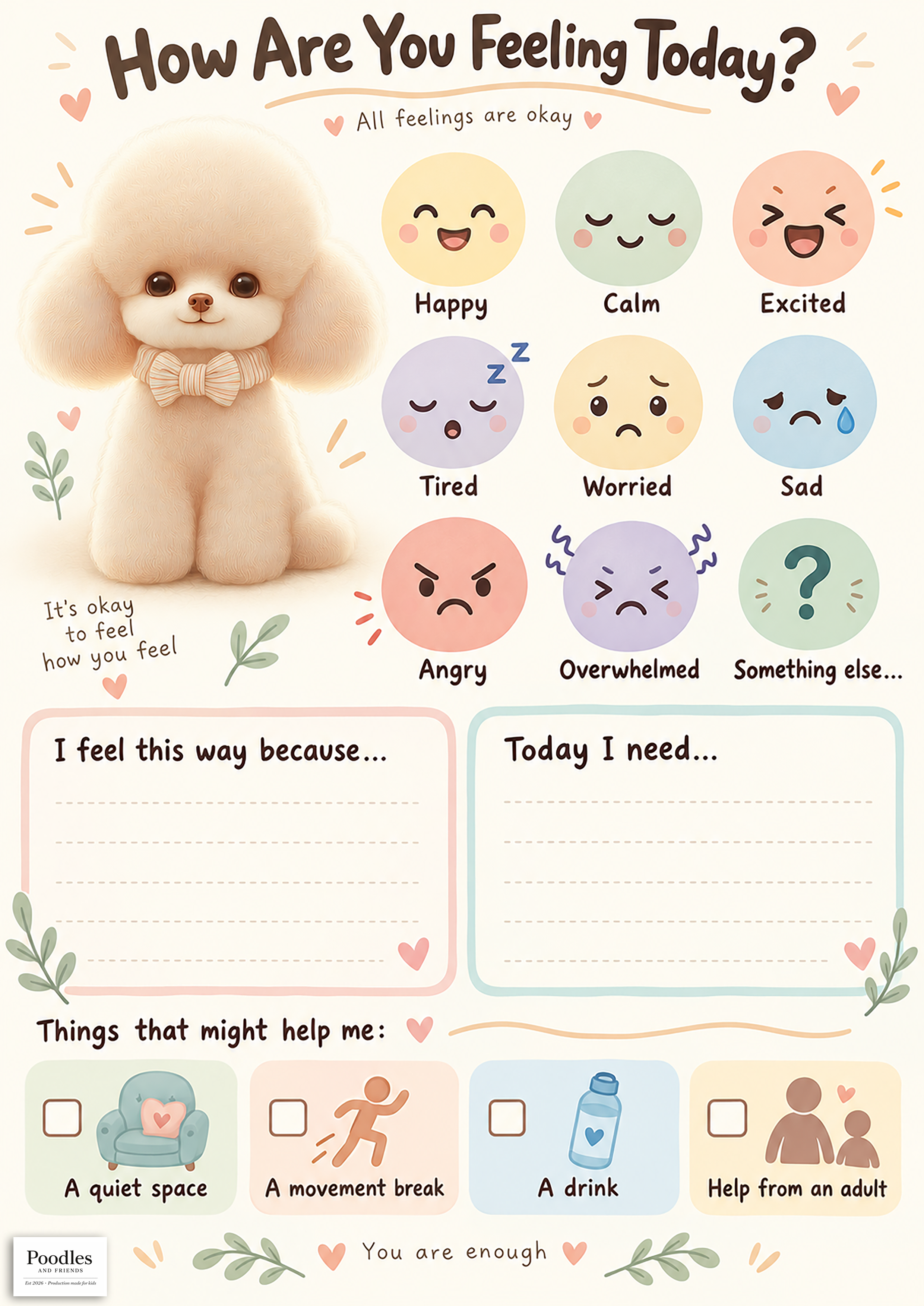 Wellbeing Collection 001 — How Are You Feeling Today? (Free Printable Wellbeing Activity)