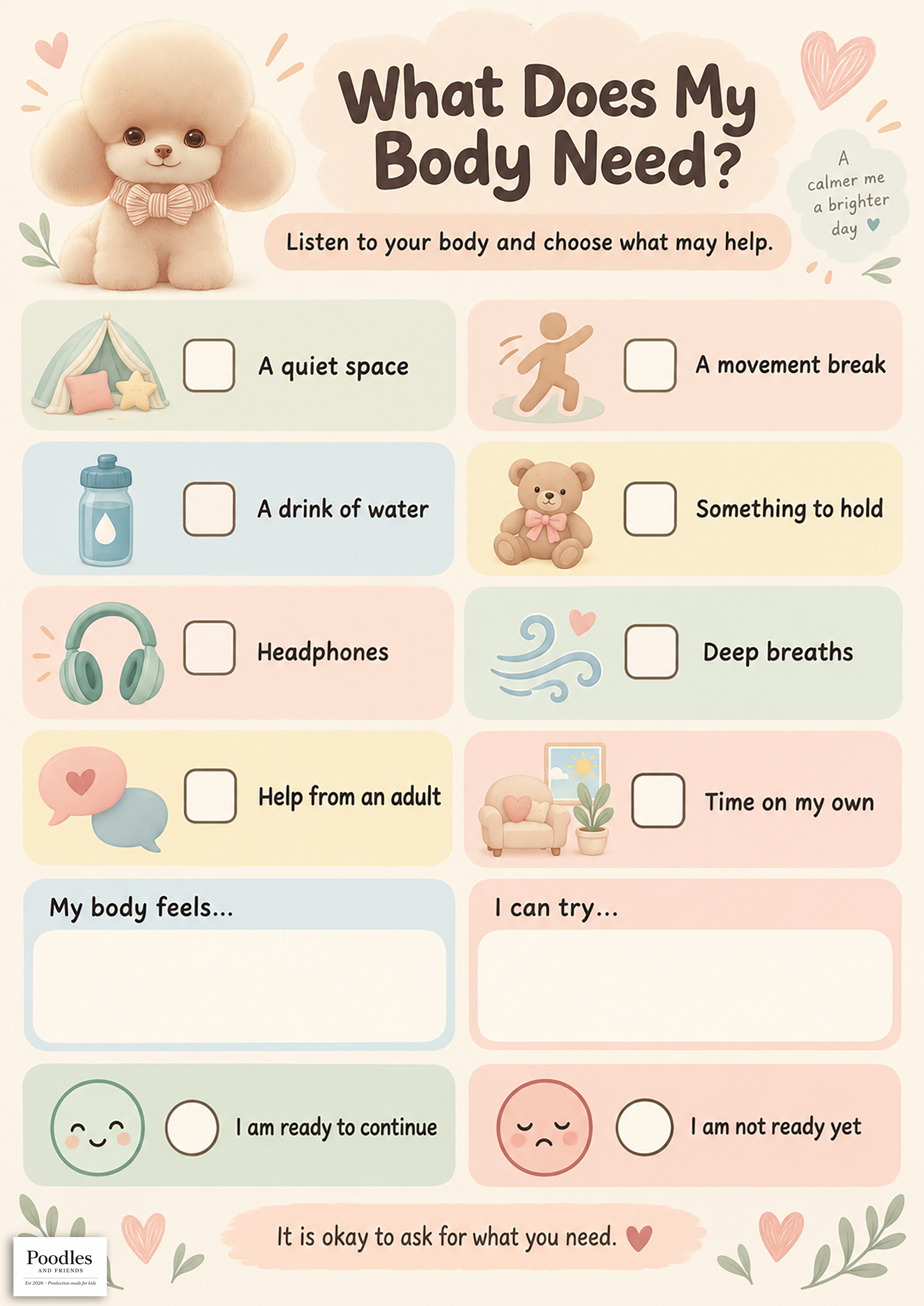 Wellbeing Collection 002 — What Does My Body Need? (Free Printable Wellbeing Activity)