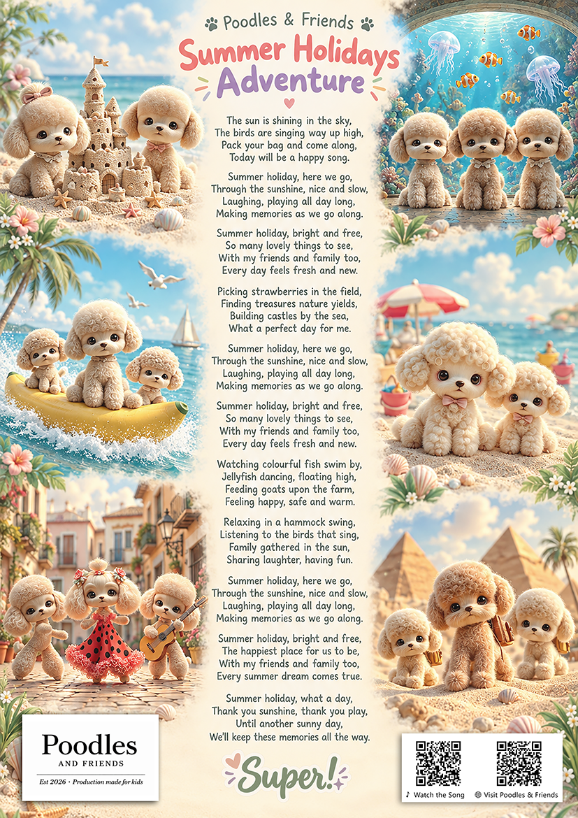 Summer Holiday Adventure – Free Printable Learning Song Sheet