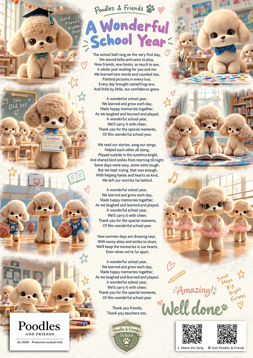 A Wonderful School Year – Free Printable Learning Song Sheet