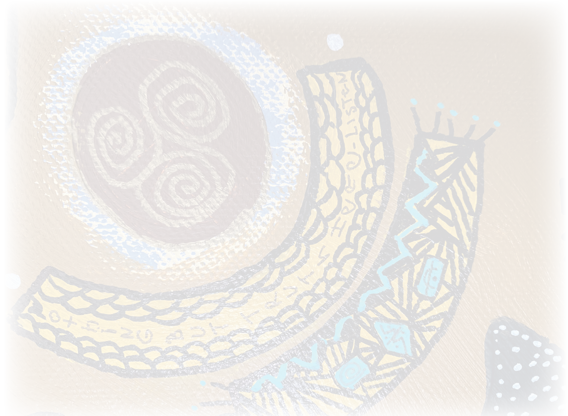 Close up of one of Lynnda Pollio's works of Frequency Art. Abstract, contemporary art