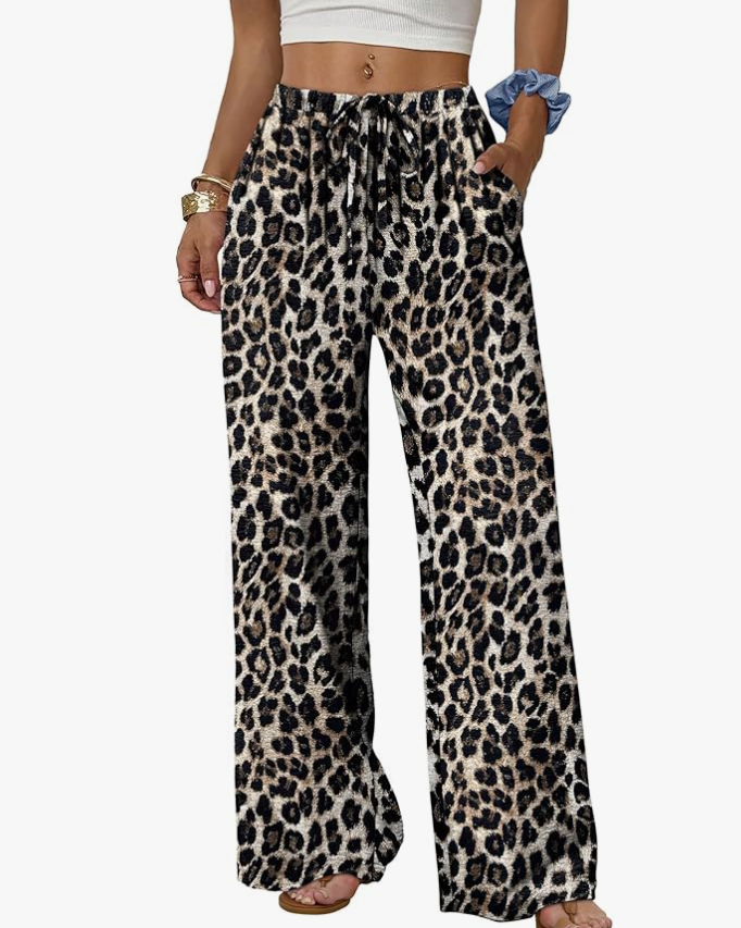Wide Leopard Leg Pants