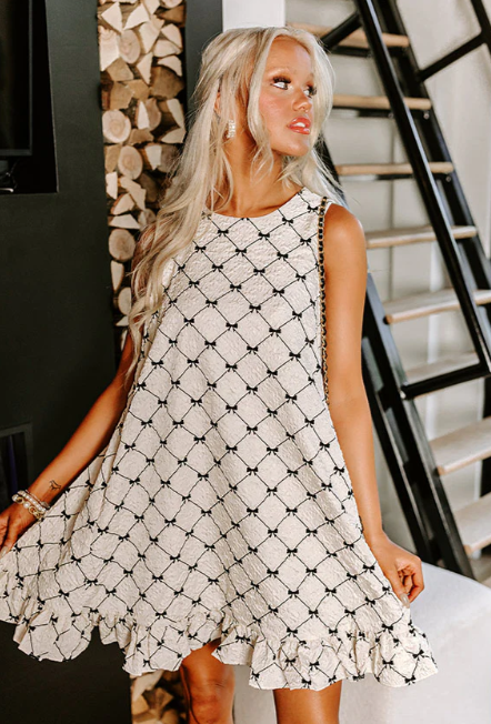 Charm Bow Mini Dress