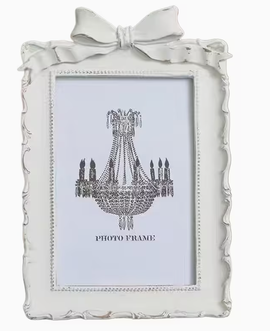 White Bow Picture Frame