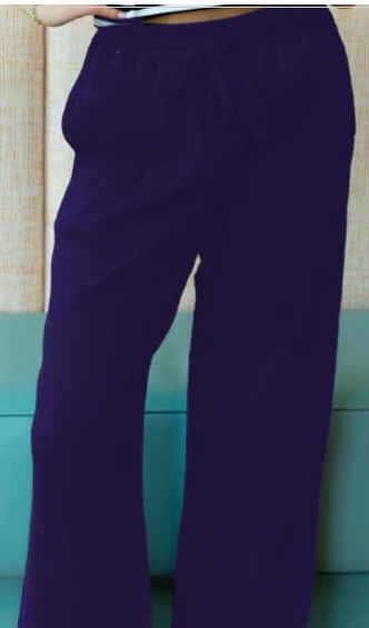LuLu Mac WAFFLE PANT-NAVY