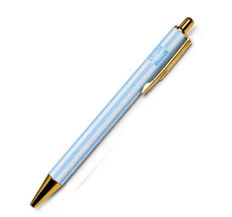 LuLu Mac Blue/White Stripe Ink Pen