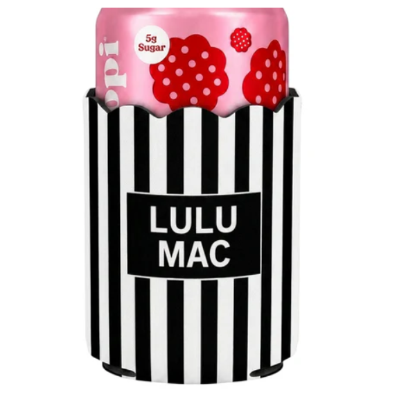 Lulu Mac Black Stripe Koozie
