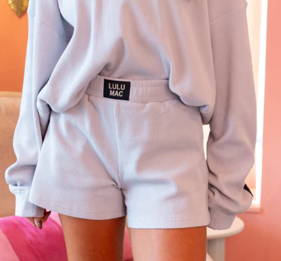 LuLu Mac WAFFLE SHORT-GREY