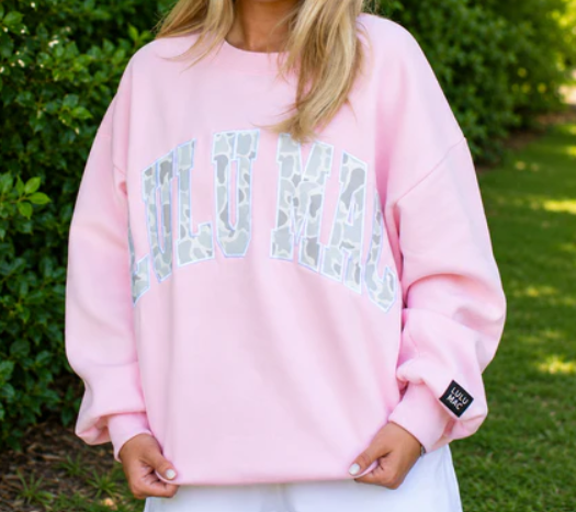 LuLu Mac Pink Camo Sweatshirt