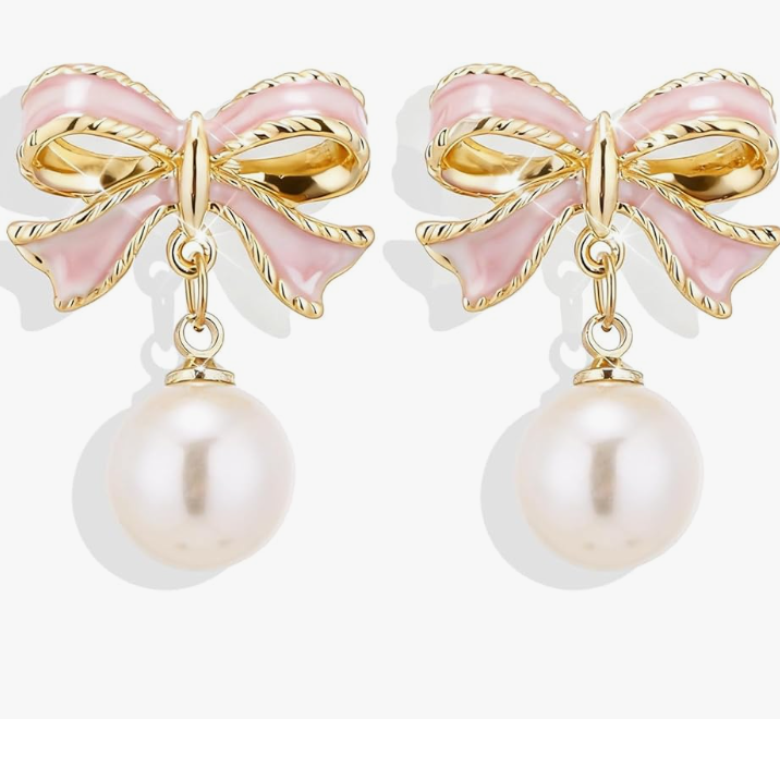 Gold and Pink Earrings
