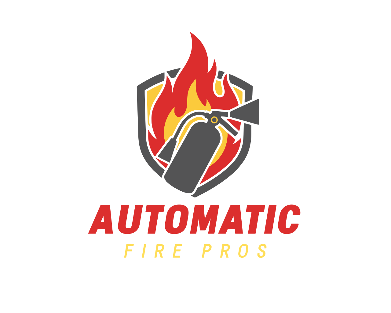 Automatic Fire Pros featuring a fire flames and a fire extinguisher, with the text 'AUTOMATIC FIRE PROS' below. AKA Automatic Fire Extinguisher 
Serving Lawton, Duncan, Altus, and Chickasha Oklahoma areas.