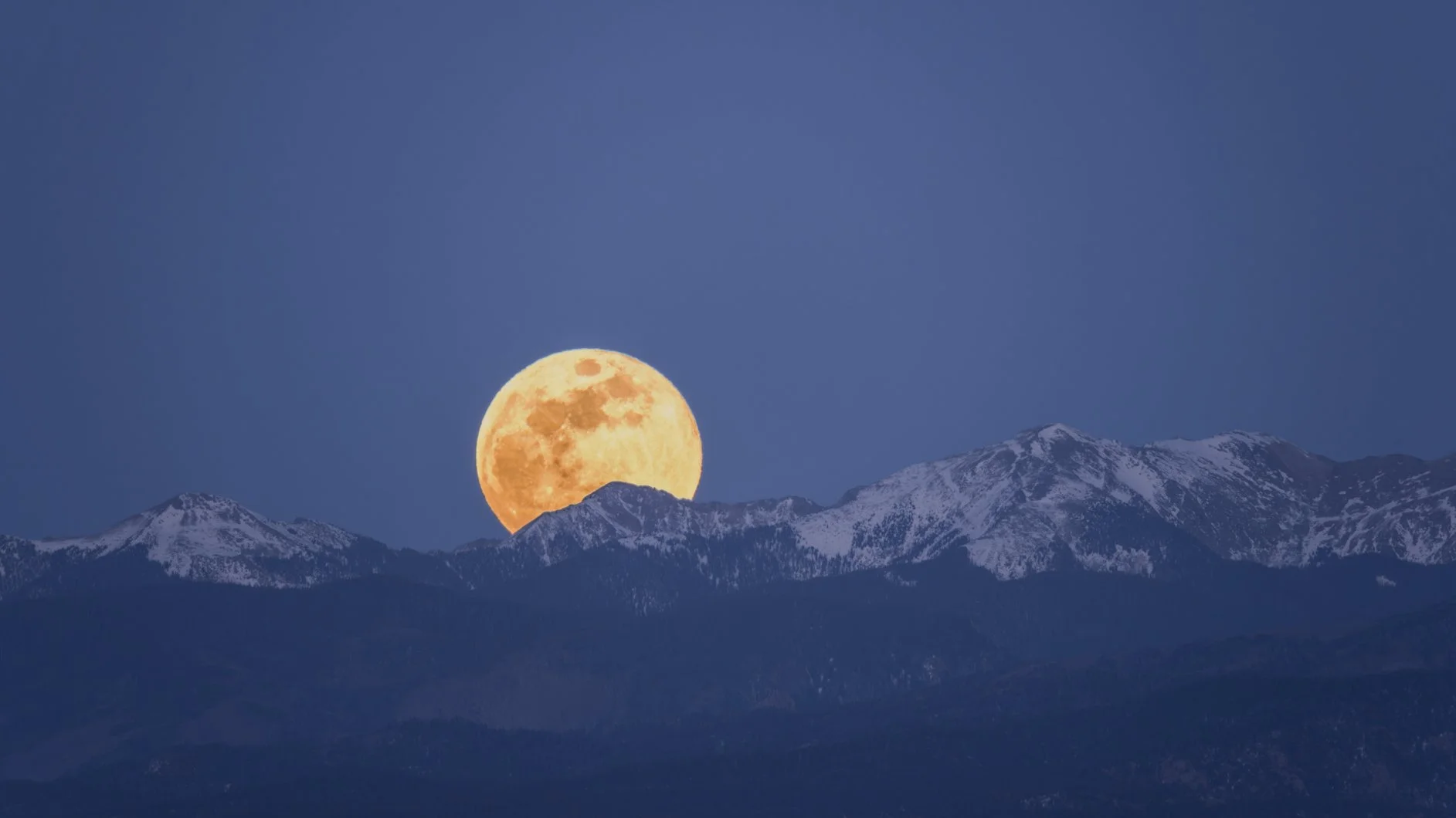 Moonrise over Truchas Peaks
