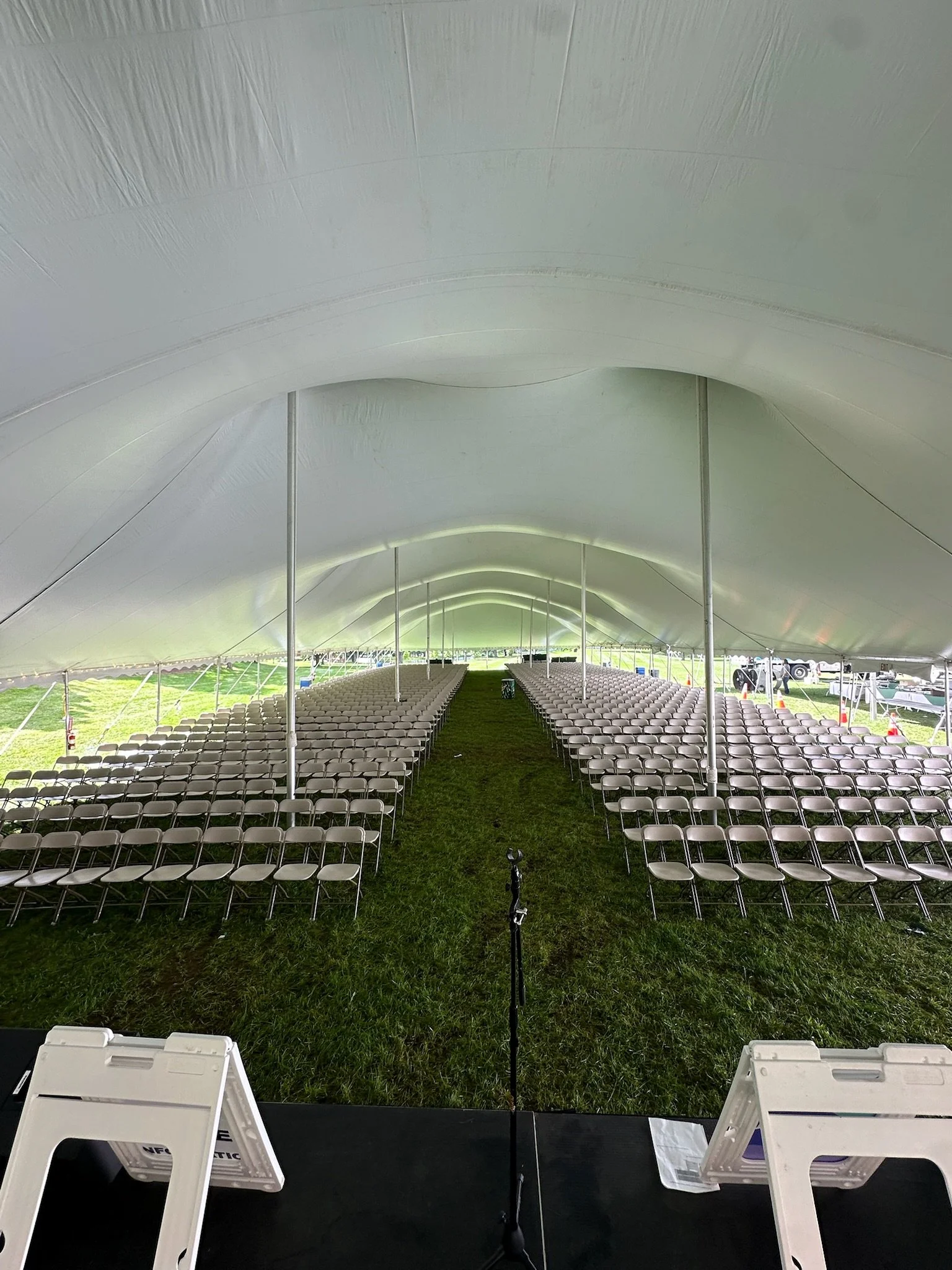 Chair Setup at Skidmore College in Saratoga, NY. Setup by Whalen Tents