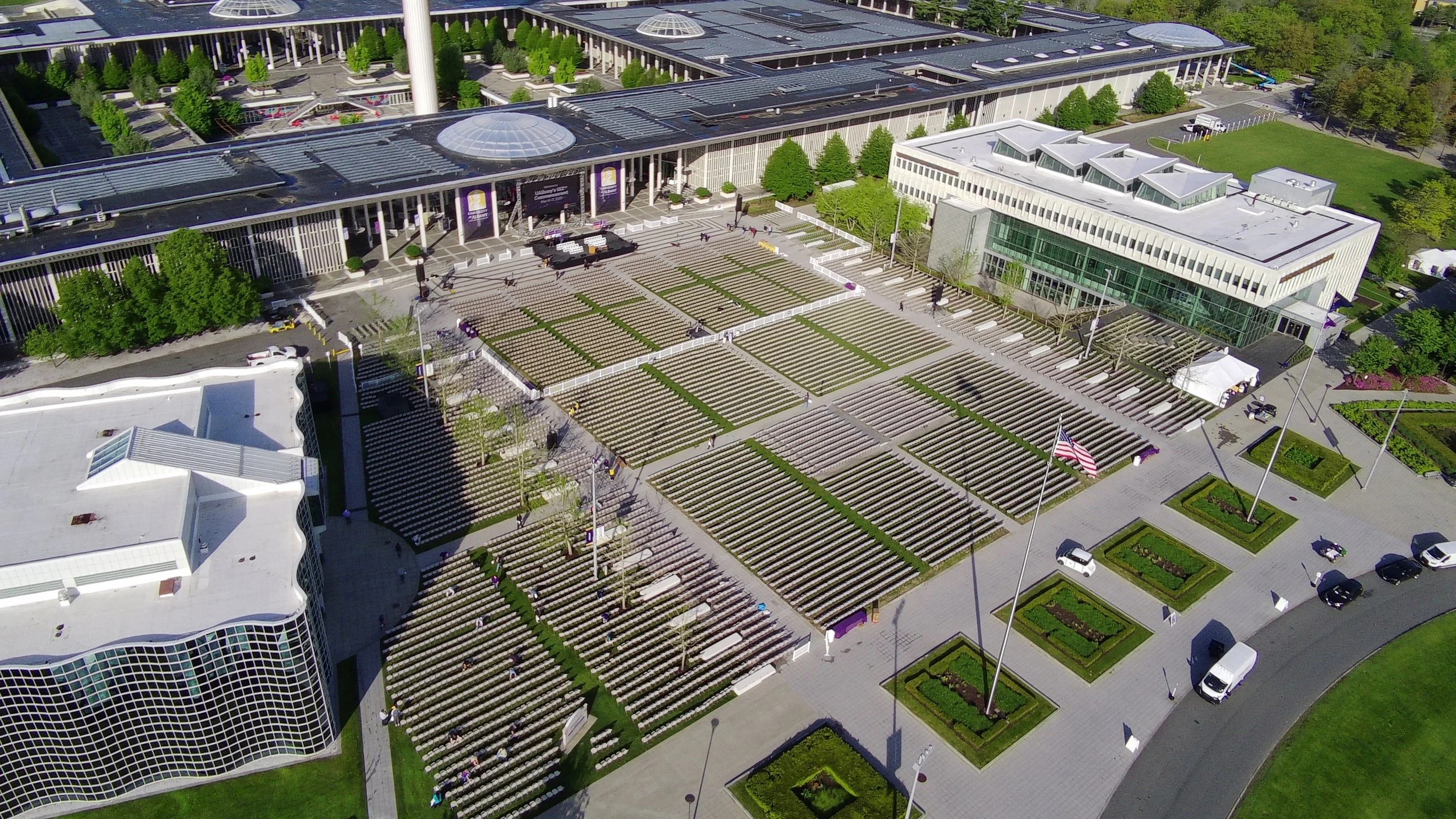 2026 Suny Albany Commencement Chair setup
