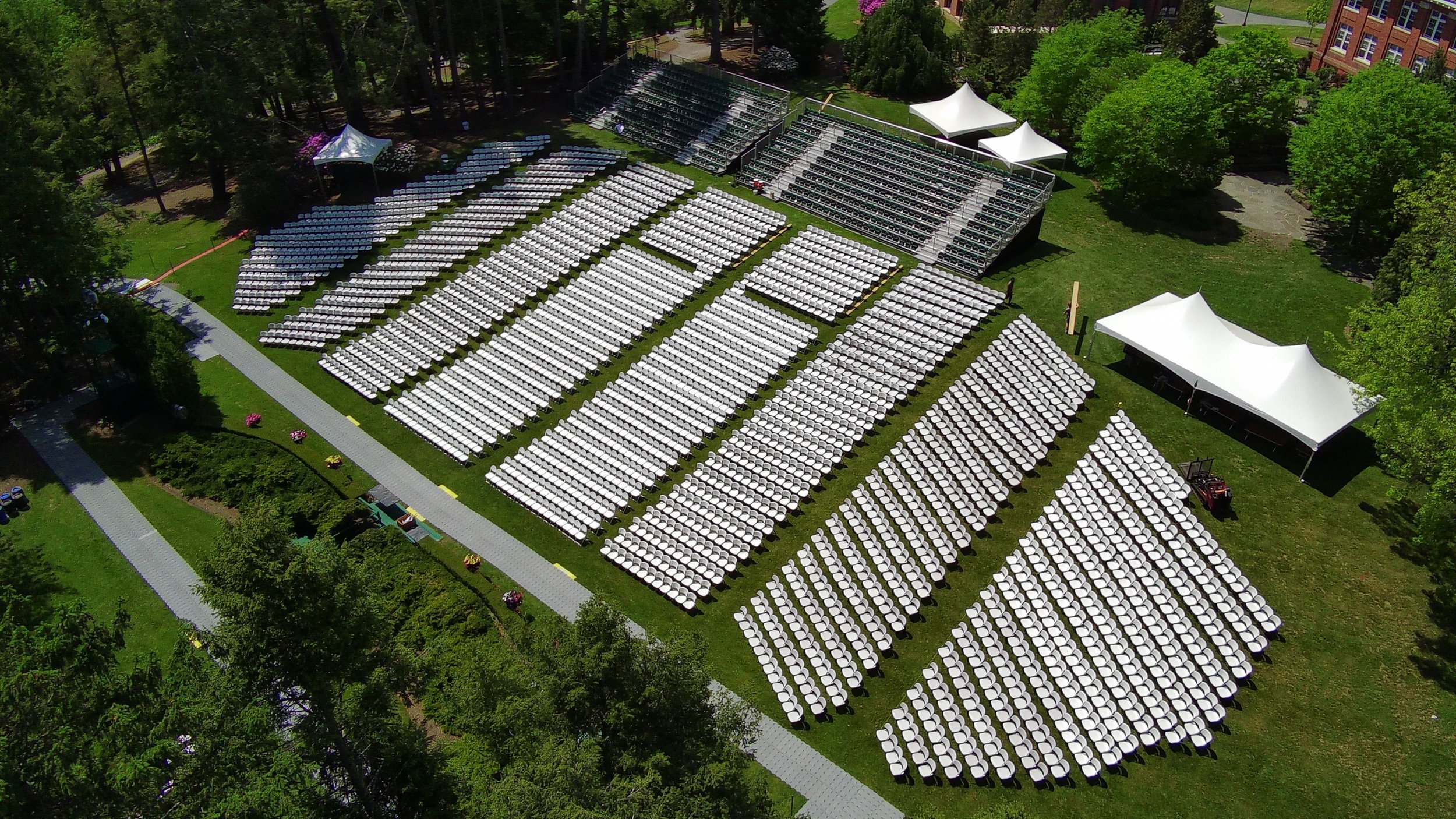 Vassar College Commencement 2026 Chair Setup
