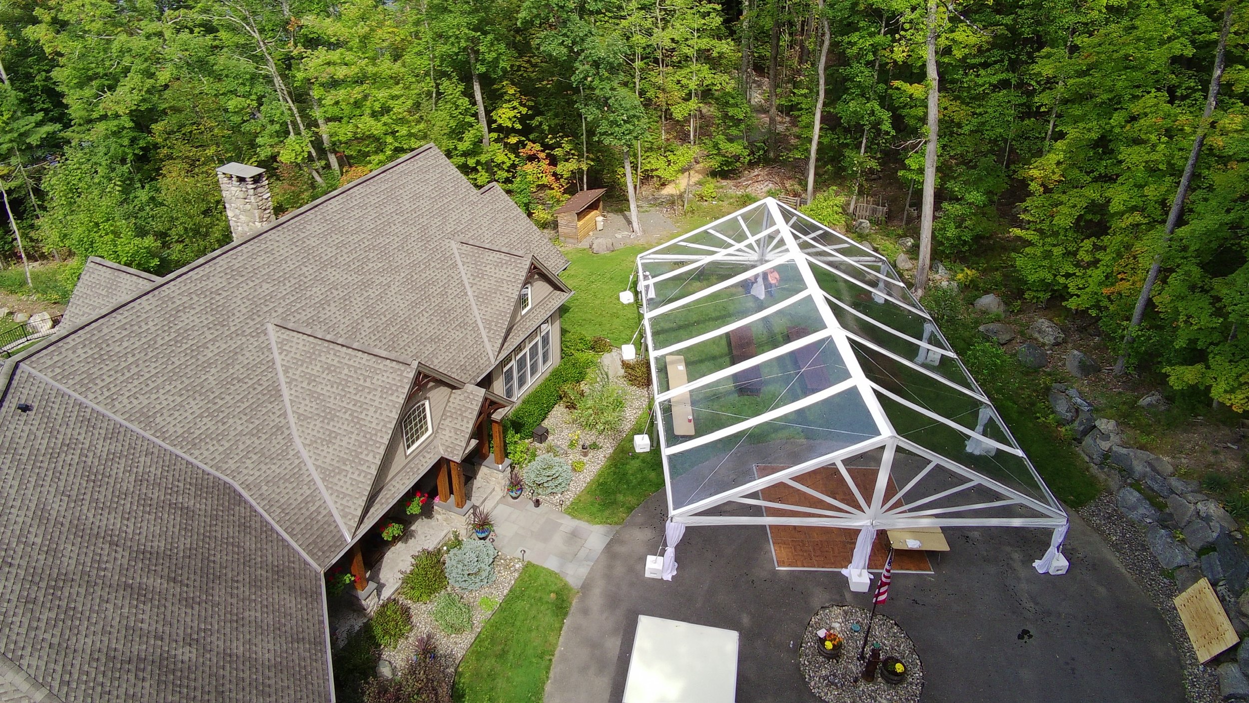Clear Wedding Tent setup in Averill Park, NY setup by Whalen Tents 