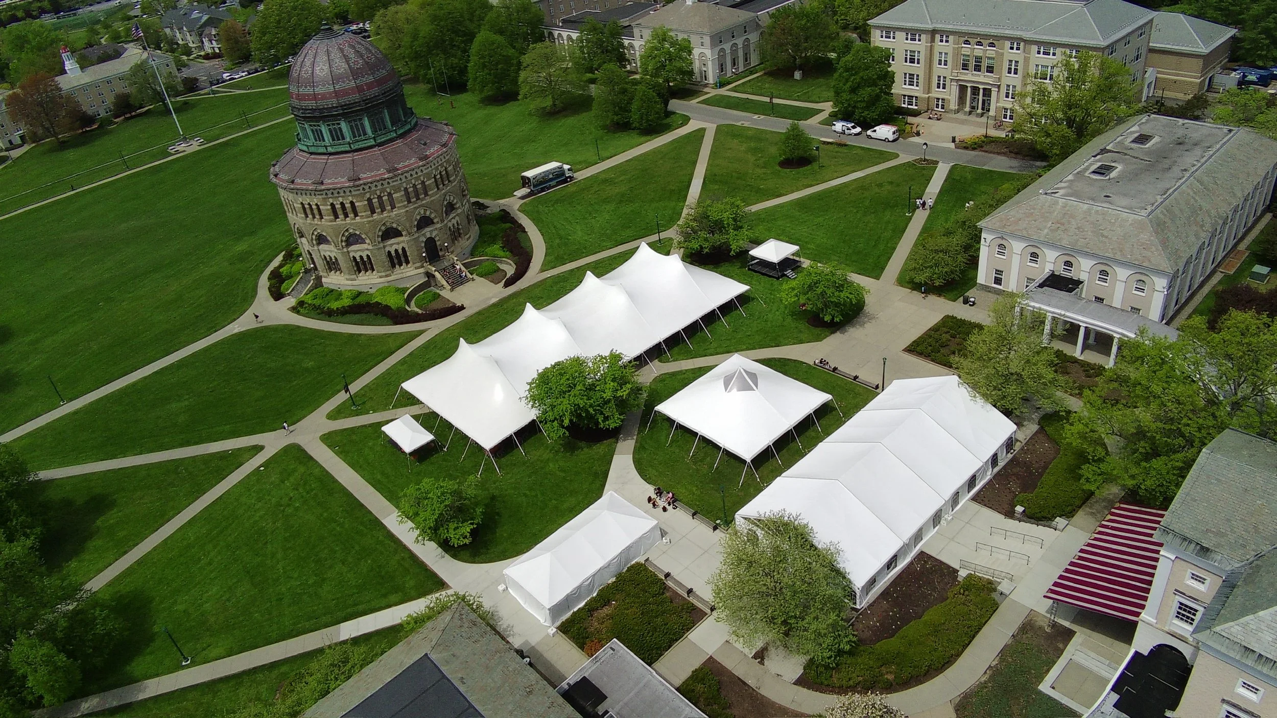 Tent Setup at Union College in Schenectady, NY. Setup by Whalen Tents