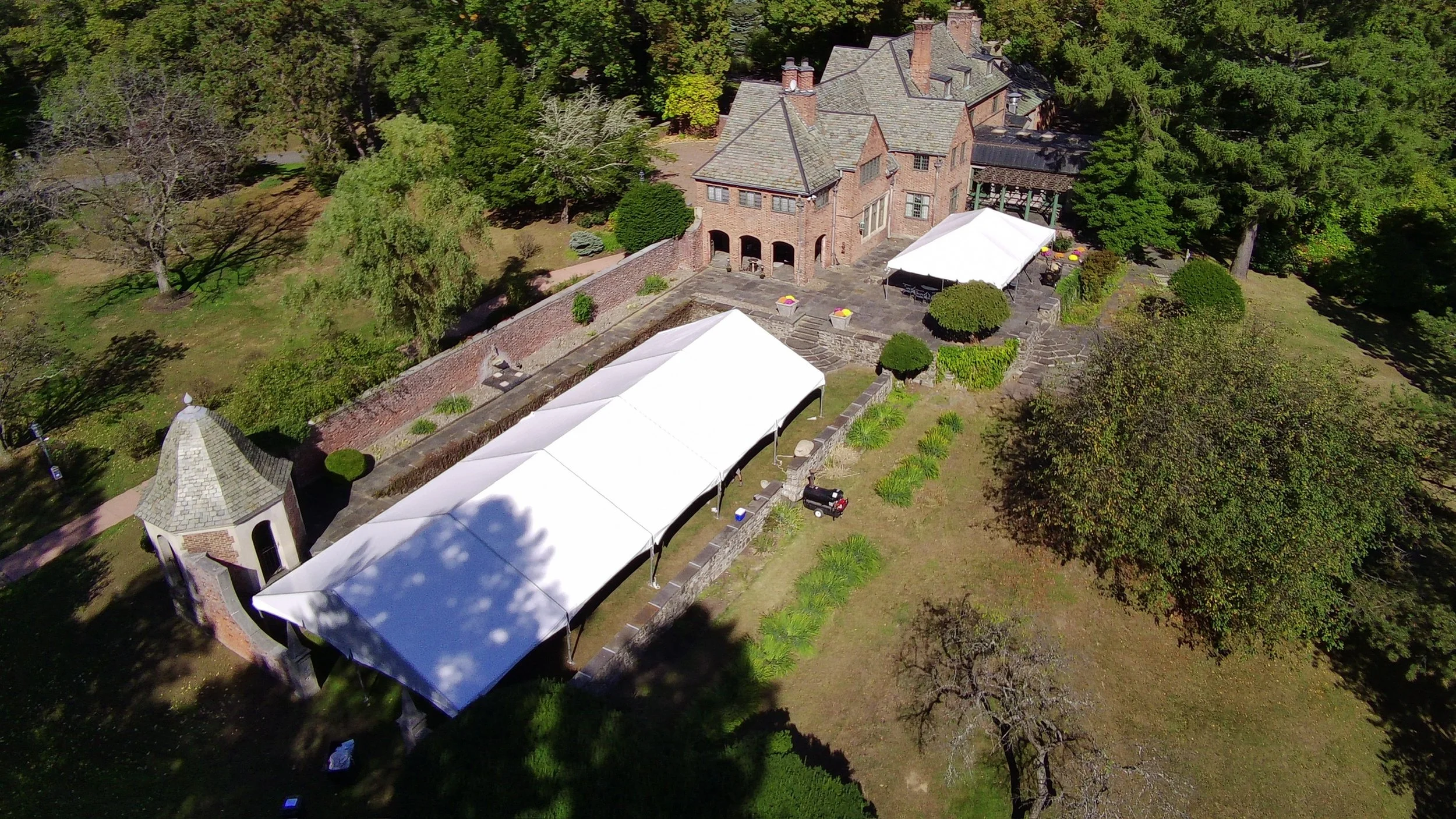 Wedding Tent Setup at Siena college by Whalen Tent