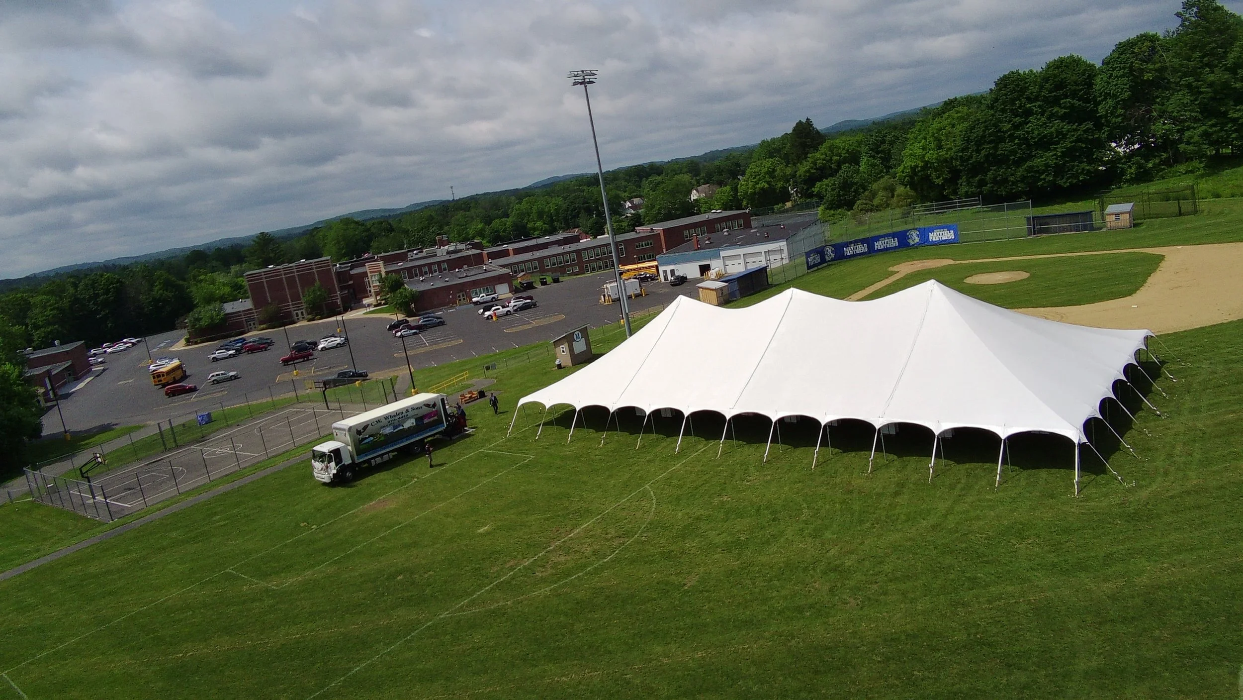 Graduation Tent for Mayfield High School. Setup by Whalen Tents