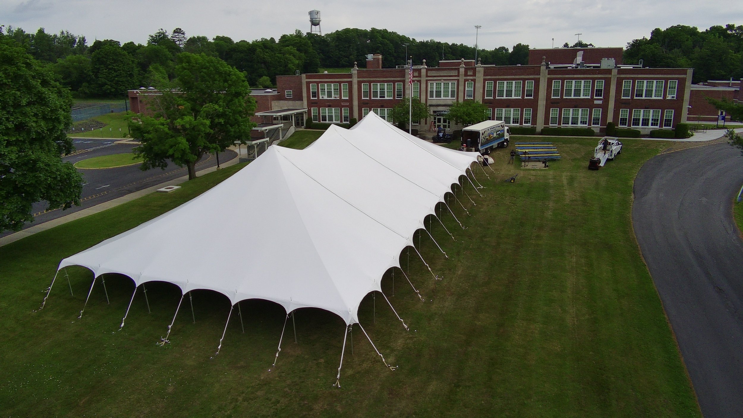 Graduation Tent at Mayfield High School. Setup by Whalen Tents