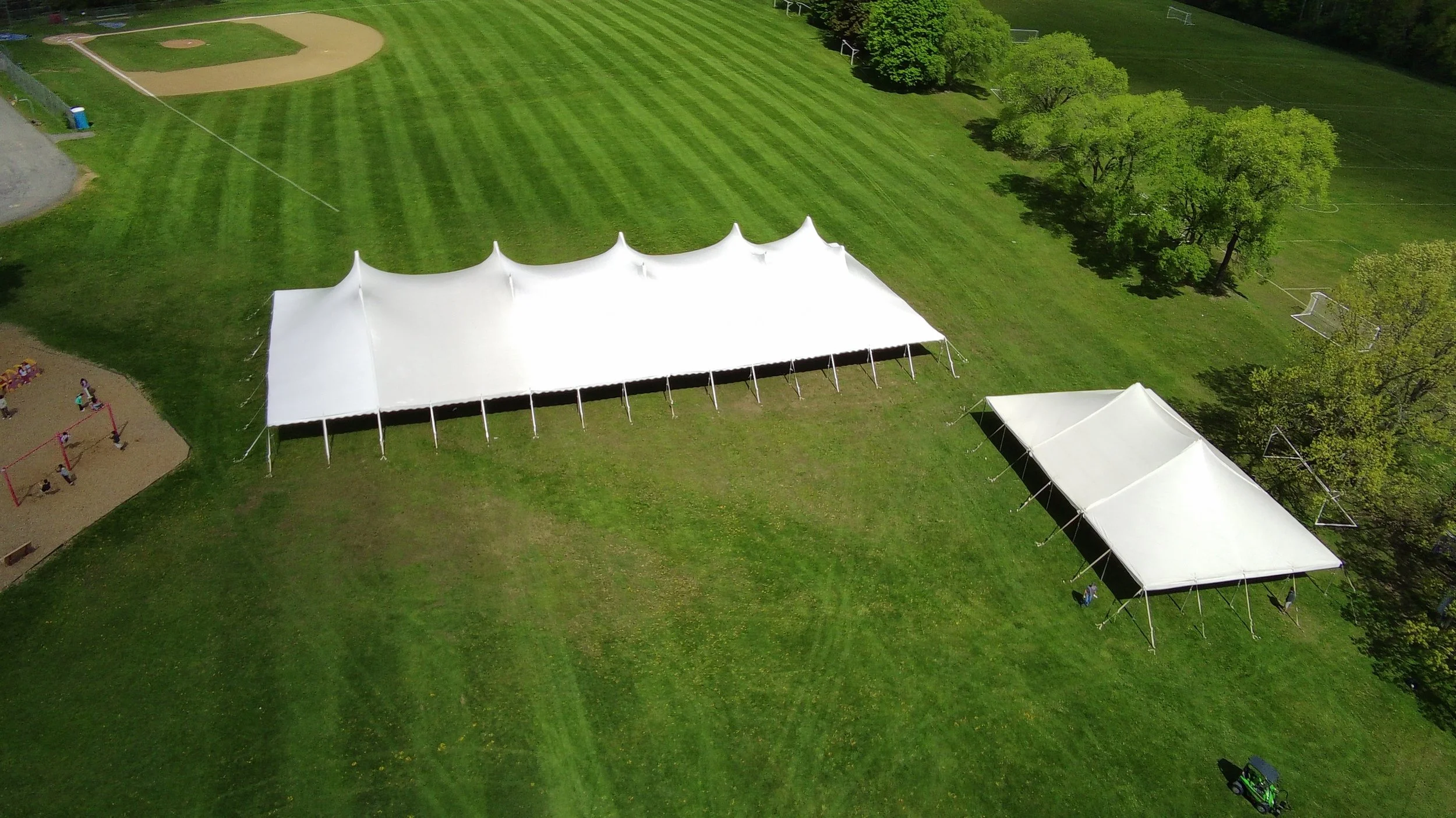 2026 Niska Day Community Event 60 x 150 pole tent and a 40 x 60 Pole Tent