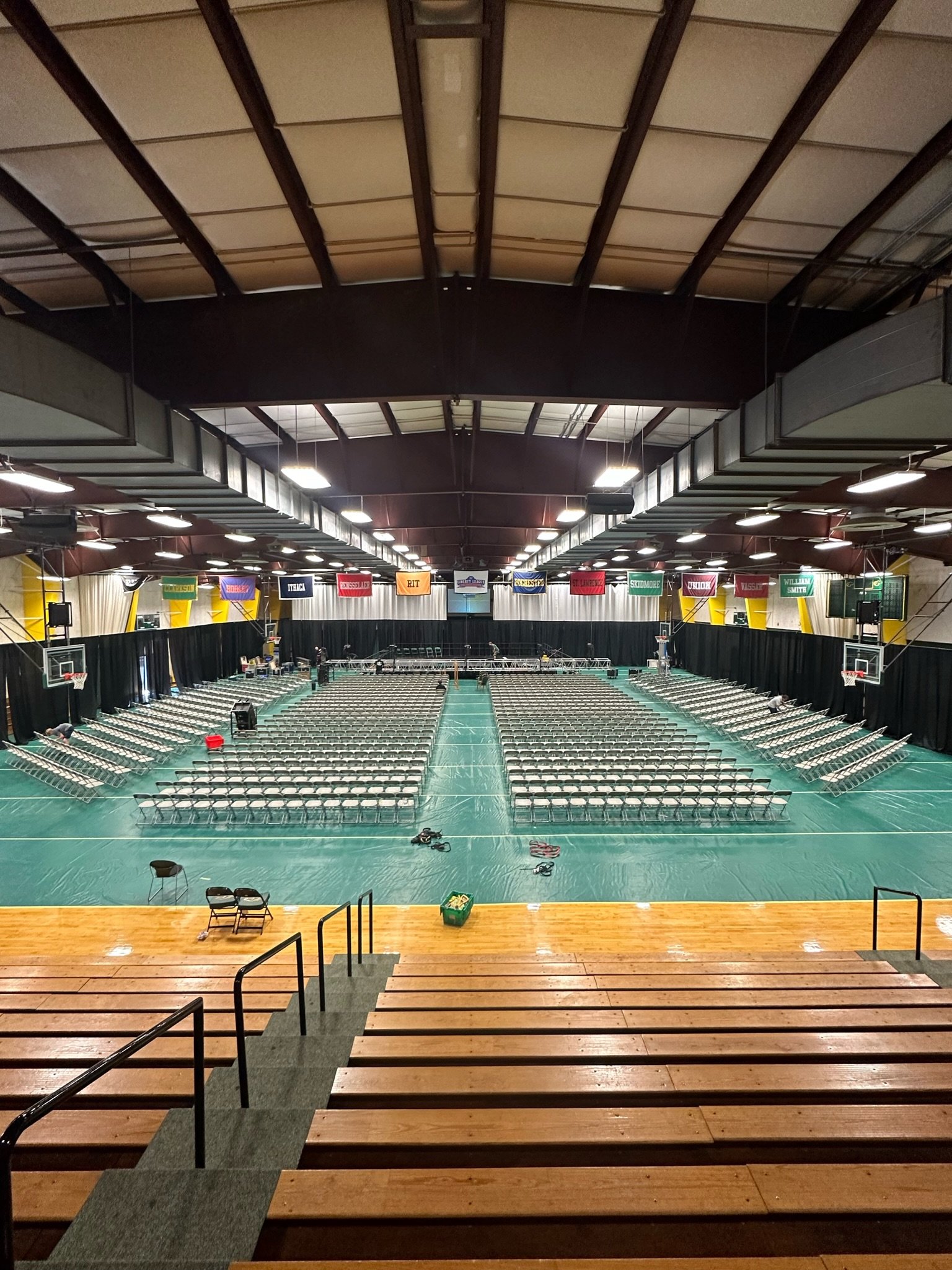 Chair setup at Skidmore college in Saratoga, NY. Setup by Whalen Tents