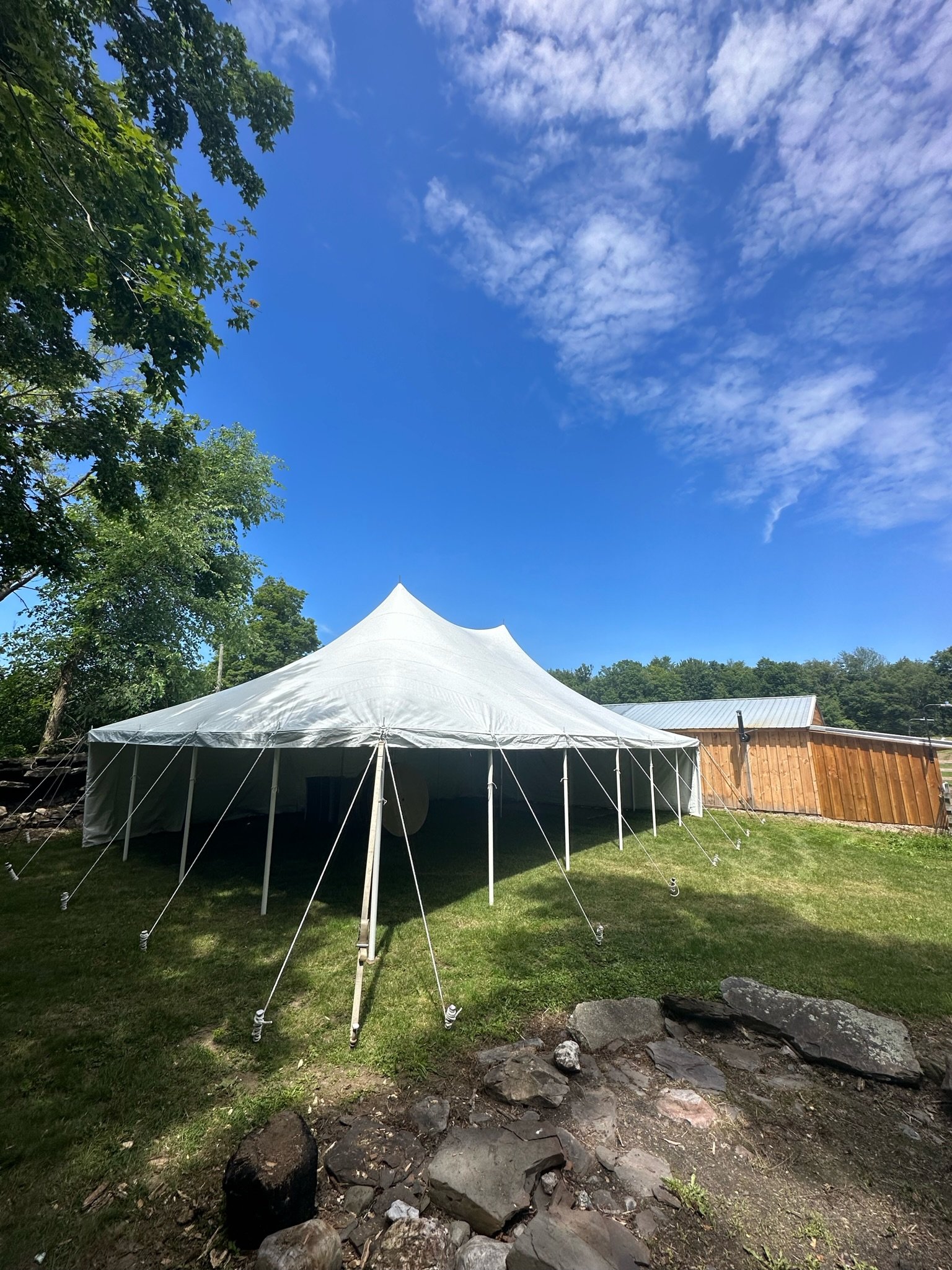 30 x 45 tent setup by Whalen Tents