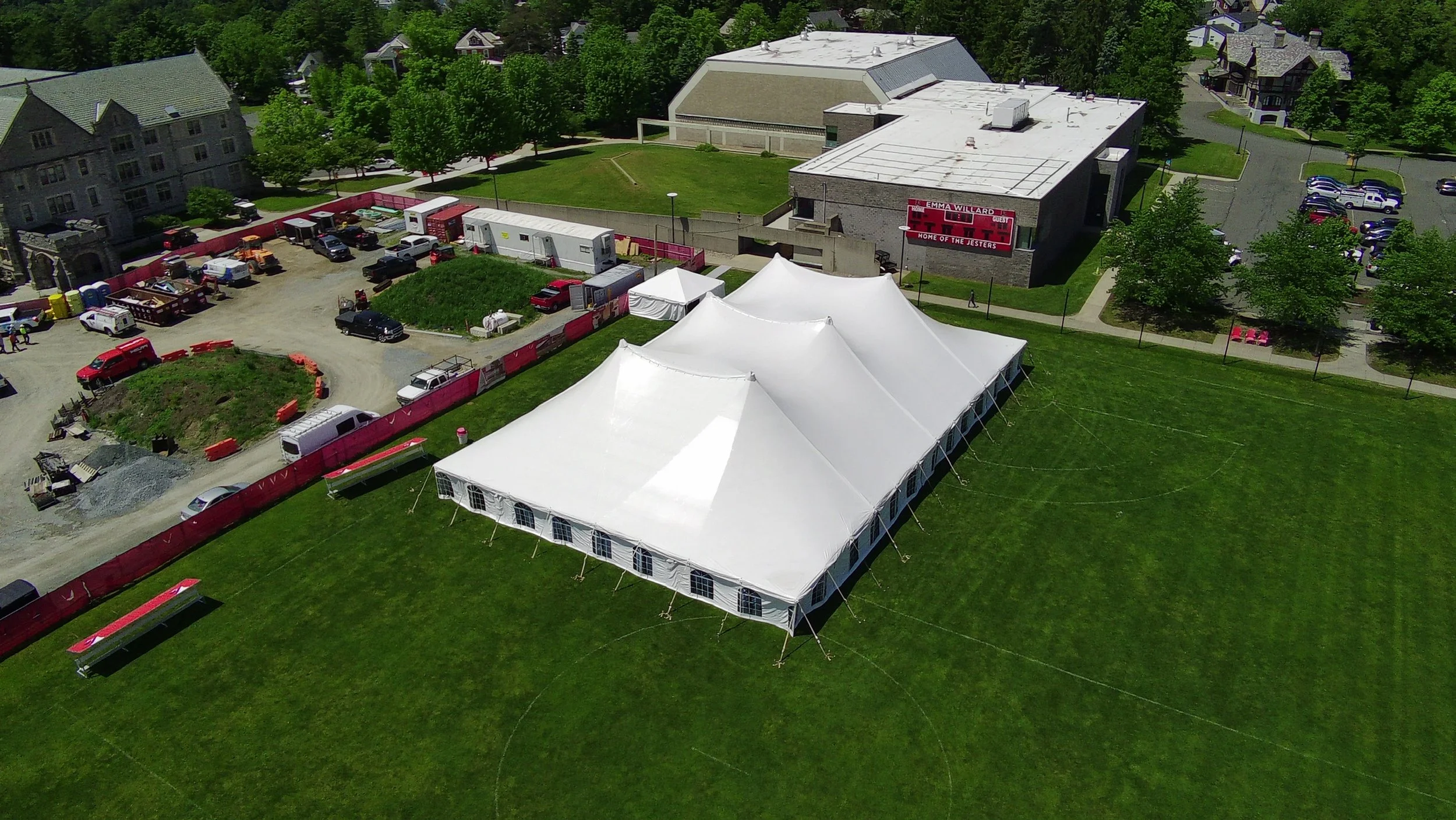 80 x 120 Tent setup at Emma Willard in Troy, NY. Setup by Whalen Tents