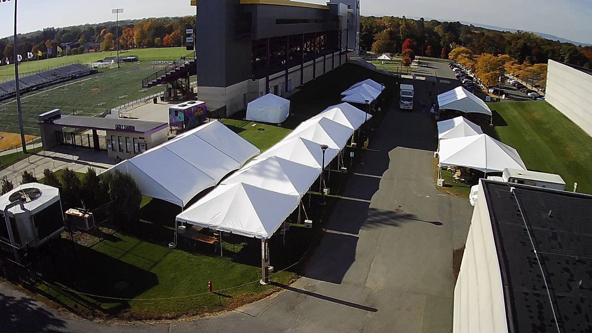 SUNY Albany Homecoming setup in Albany, NY setup by Whalen Tents