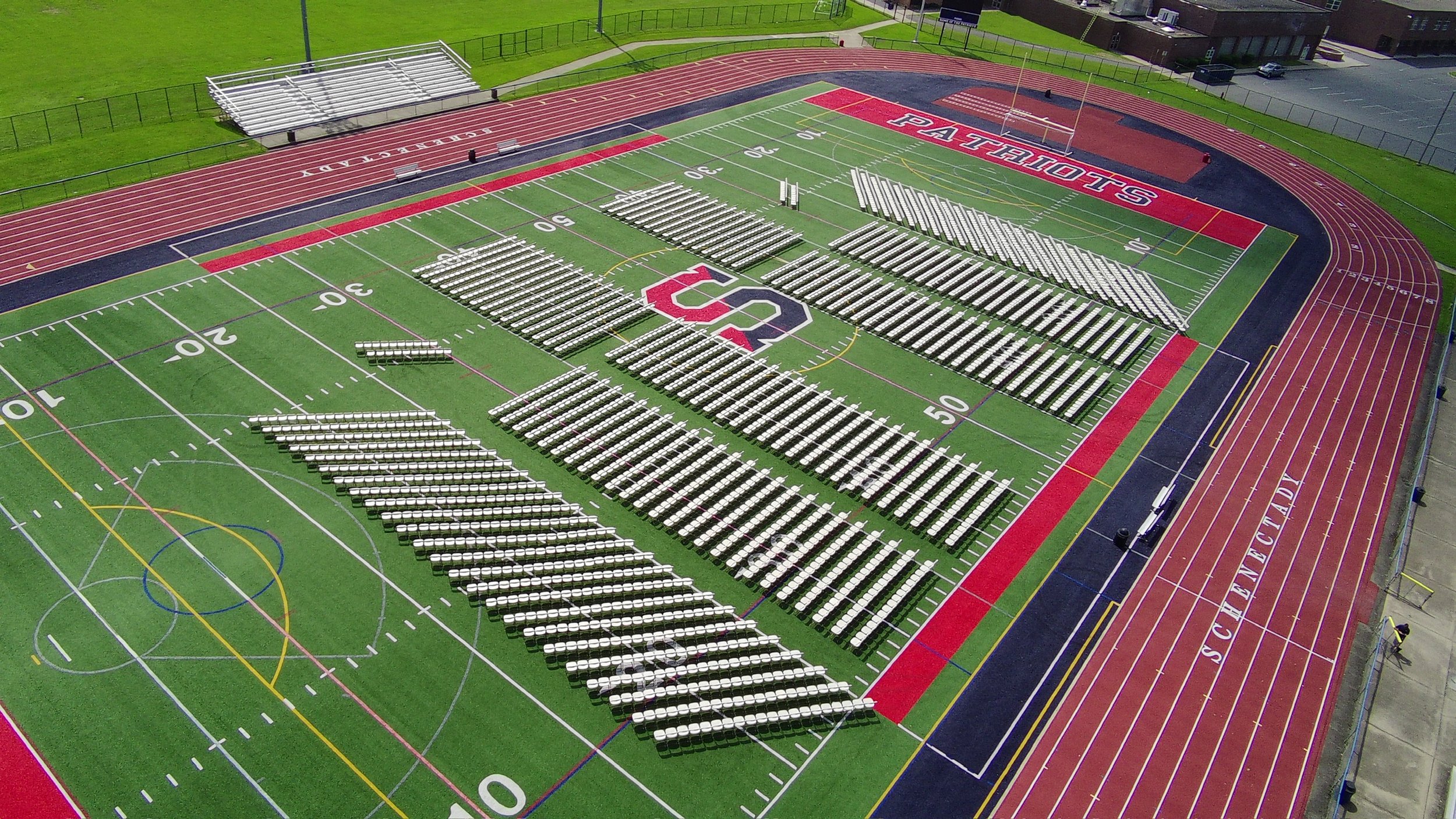 Schenectady High School Chair Commencement Setup by Whalen Tents