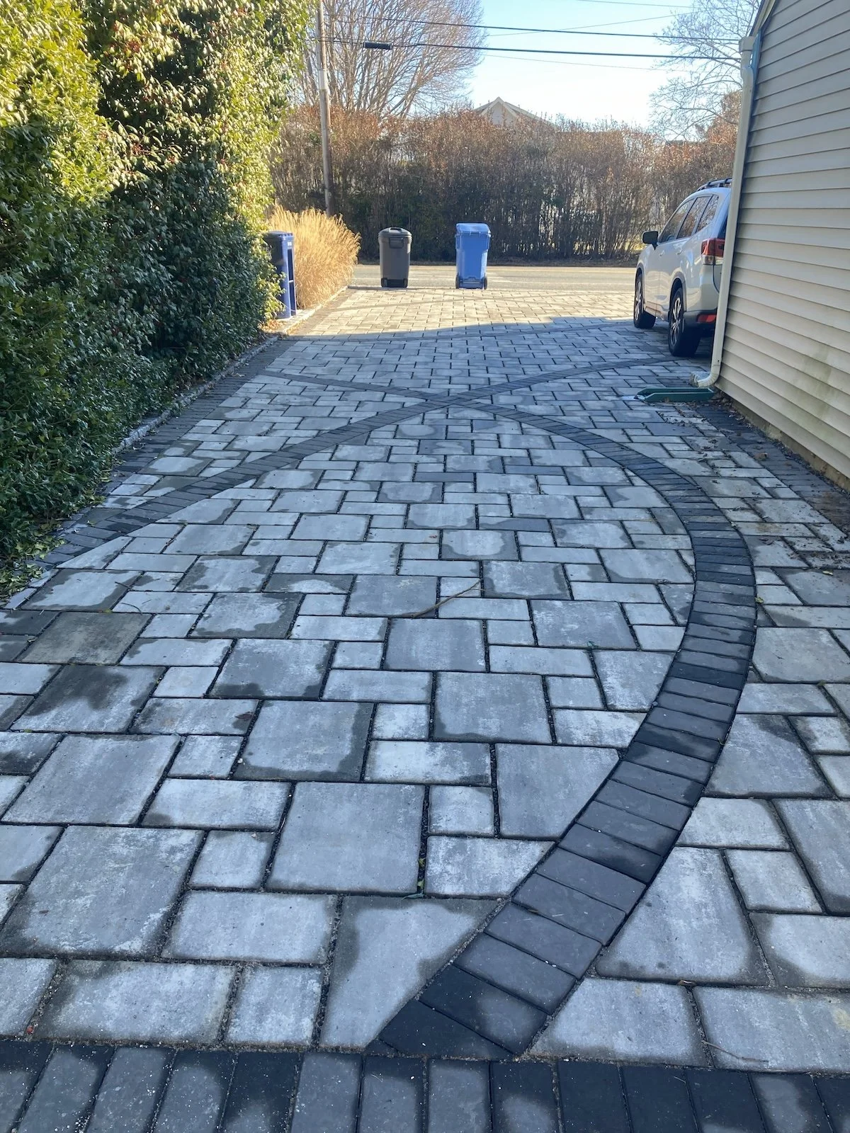 Paver driveway in South Kingstown, RI
