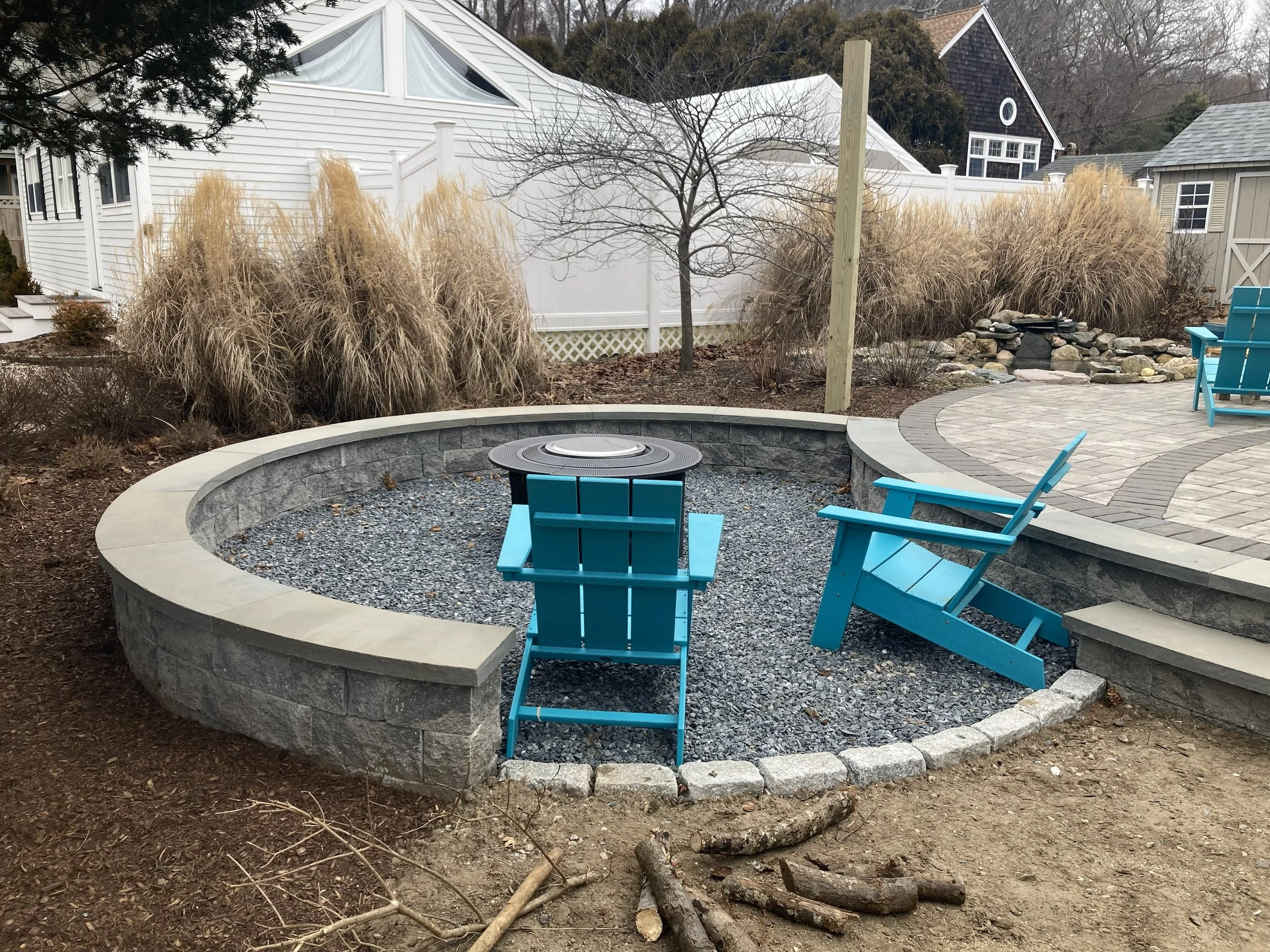 Fire features in South Kingstown, RI