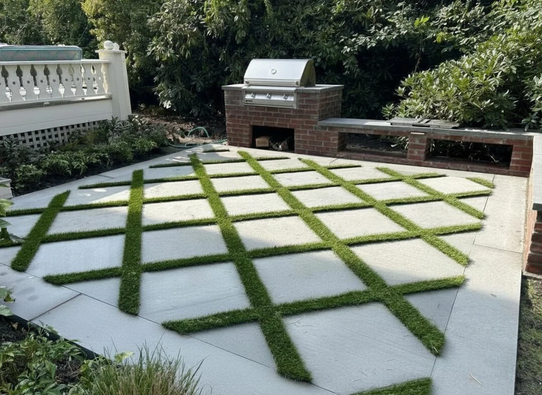 Landscape construction and outdoor kitchen in East Greenwich, RI