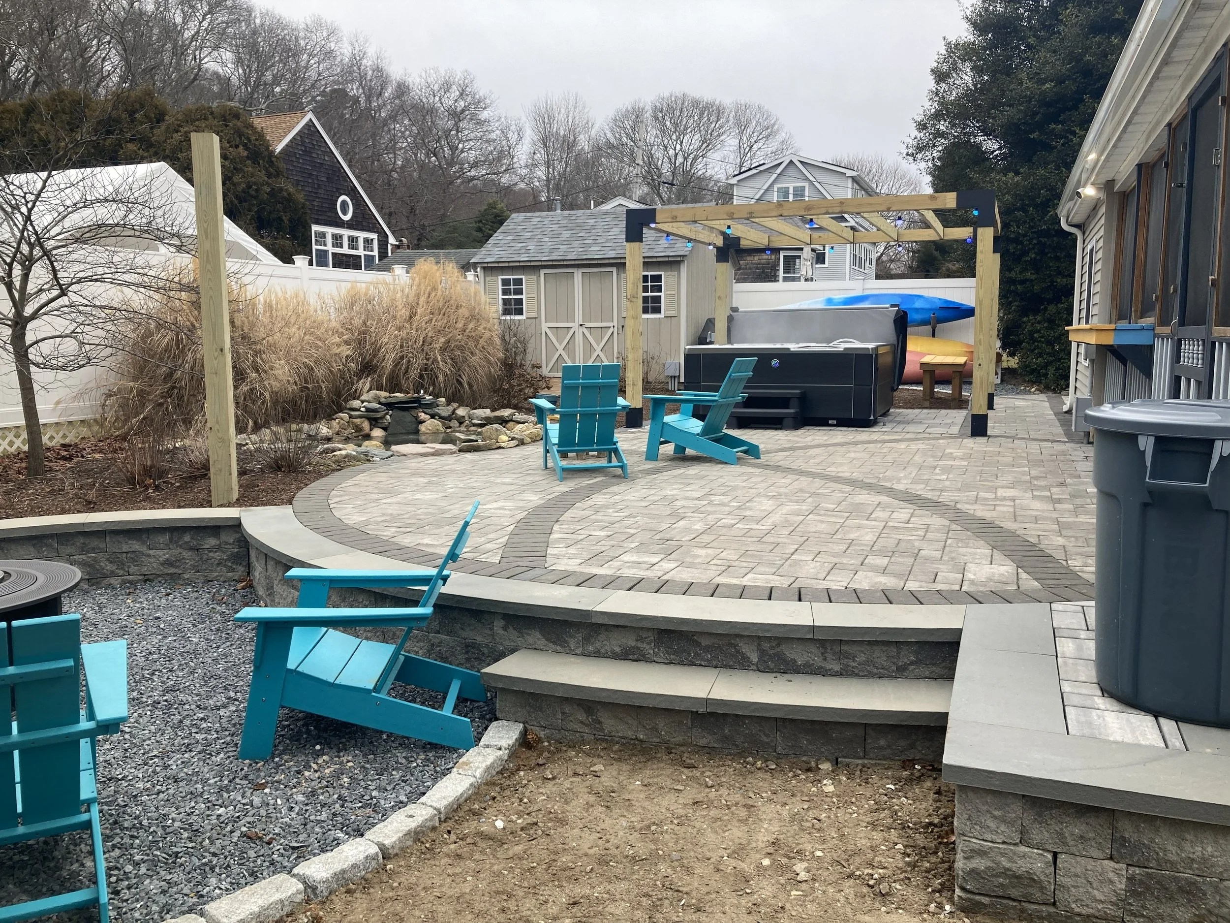 Paver patios and fire pits in South Kingstown, RI