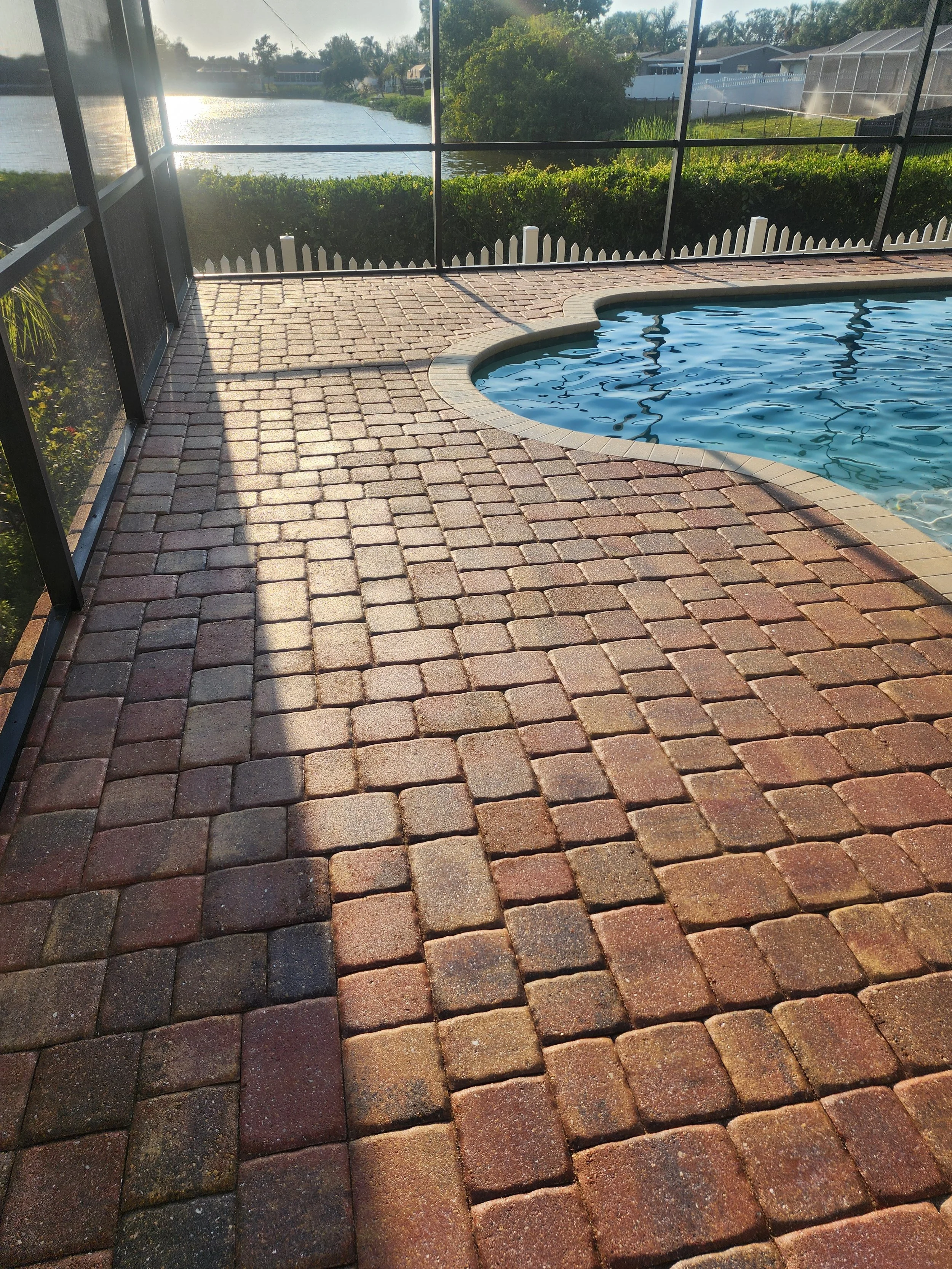 Bayou Club St pete pool deck paver sealing after