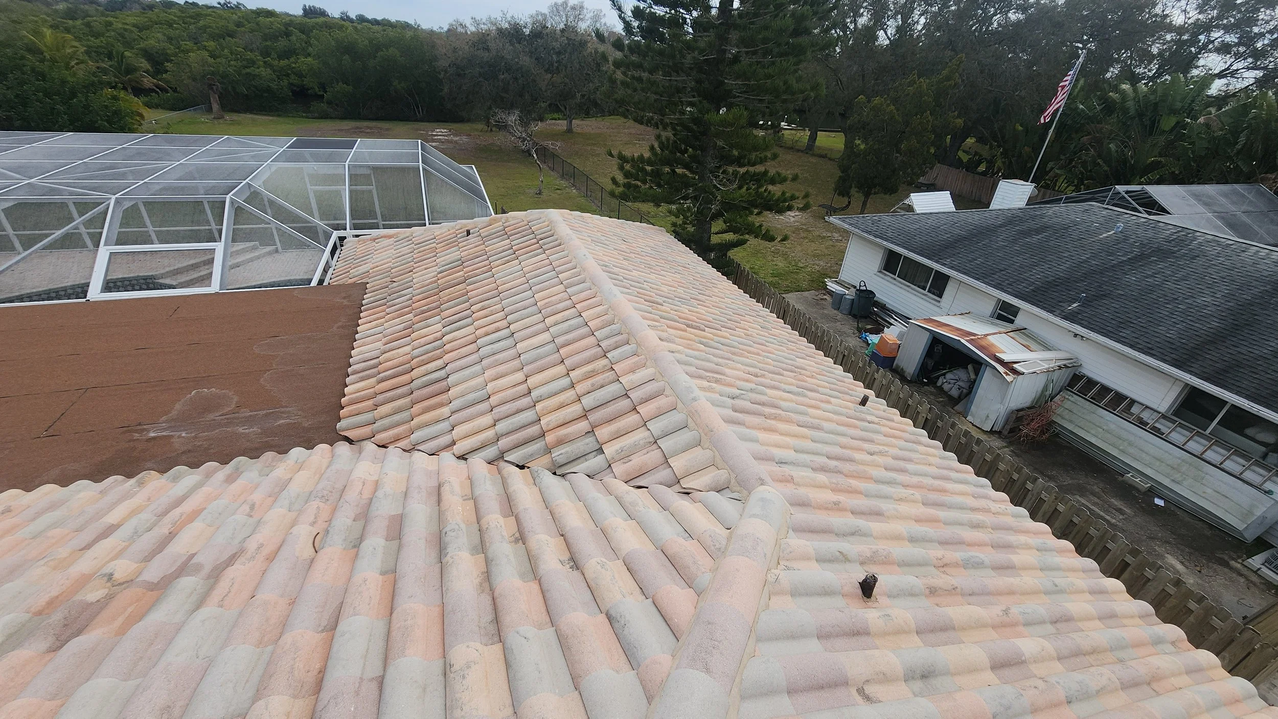 st pete roof soft wash after Jungle Nation