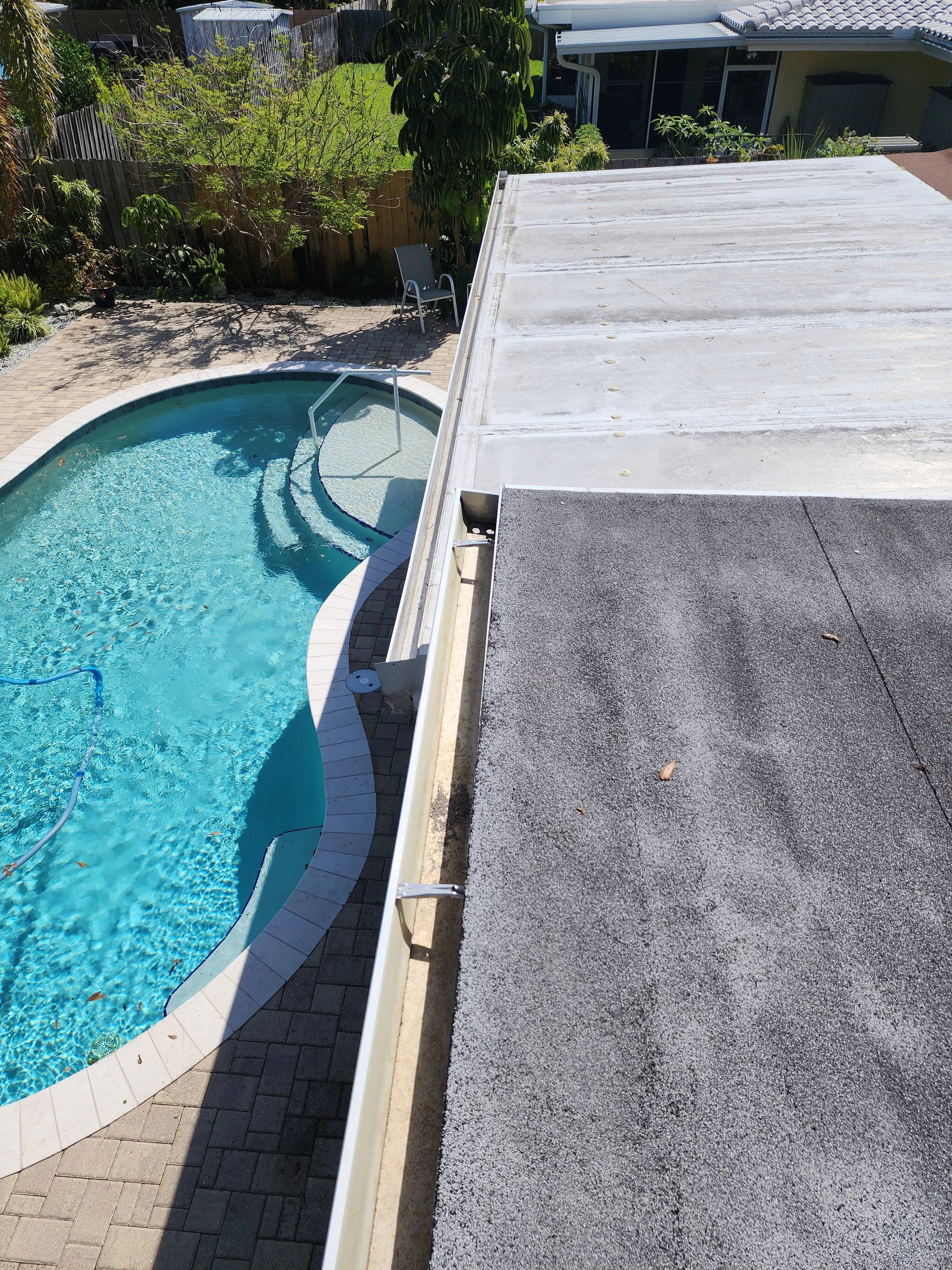 Placido Bayou gutter cleaning before Jungle Nation