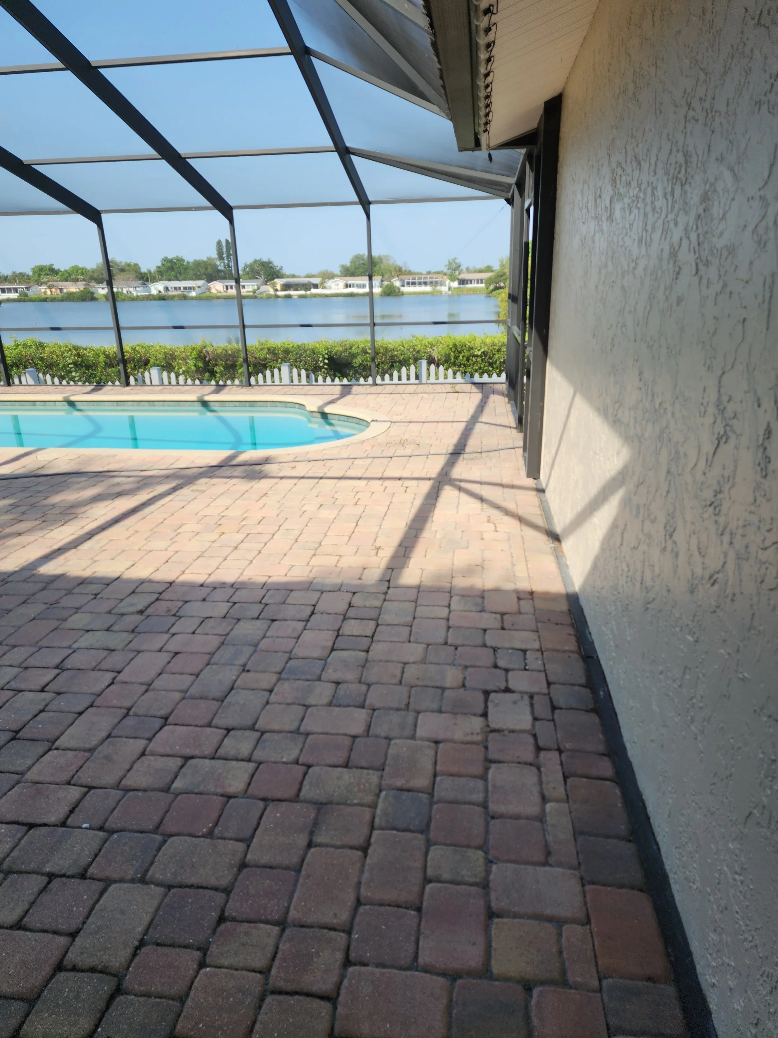 Bayou Club St pete pool deck paver sealing before