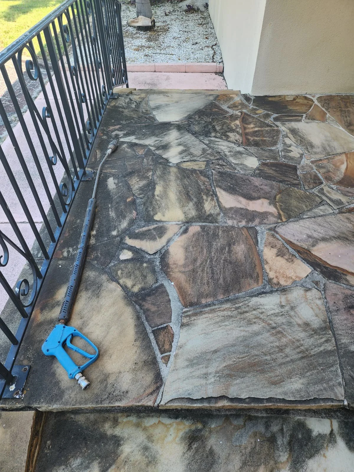 st pete porch pressure washing before Jungle Nation
